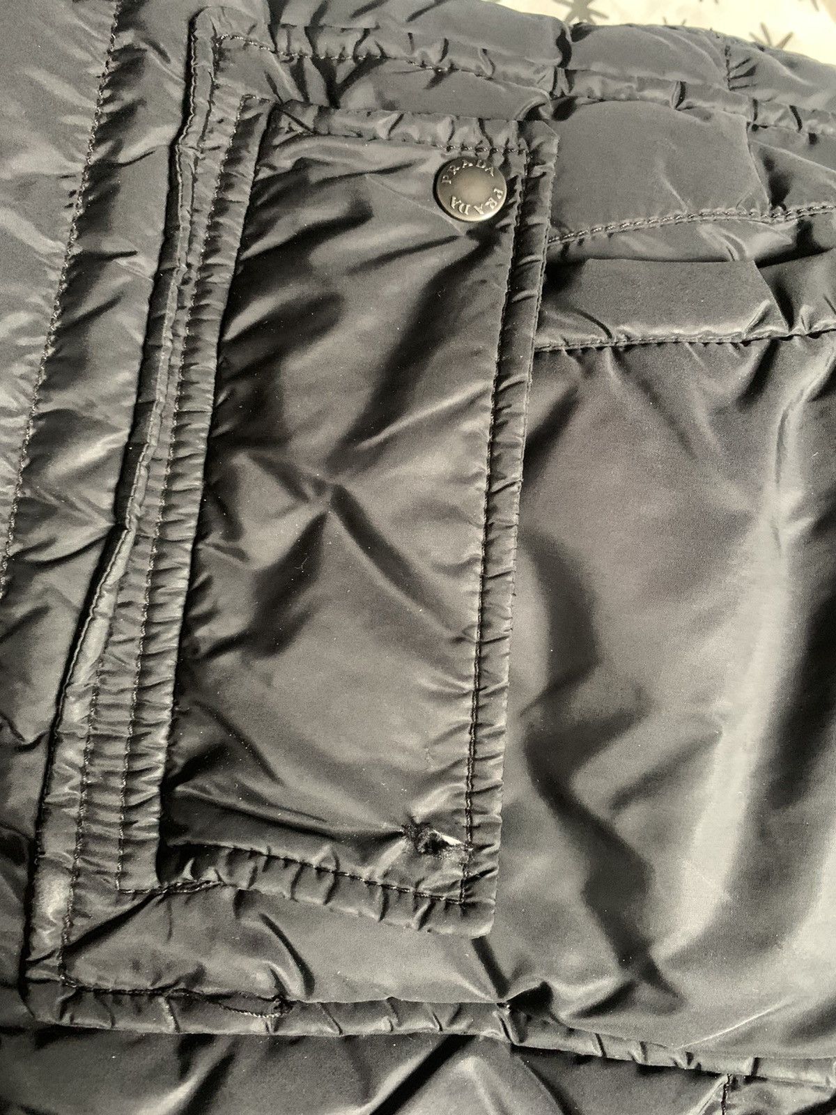 Prada Prada Nylon Black Puffer Jacket with Hoodie Size US L / EU 52-54 / 3 - 6 Thumbnail
