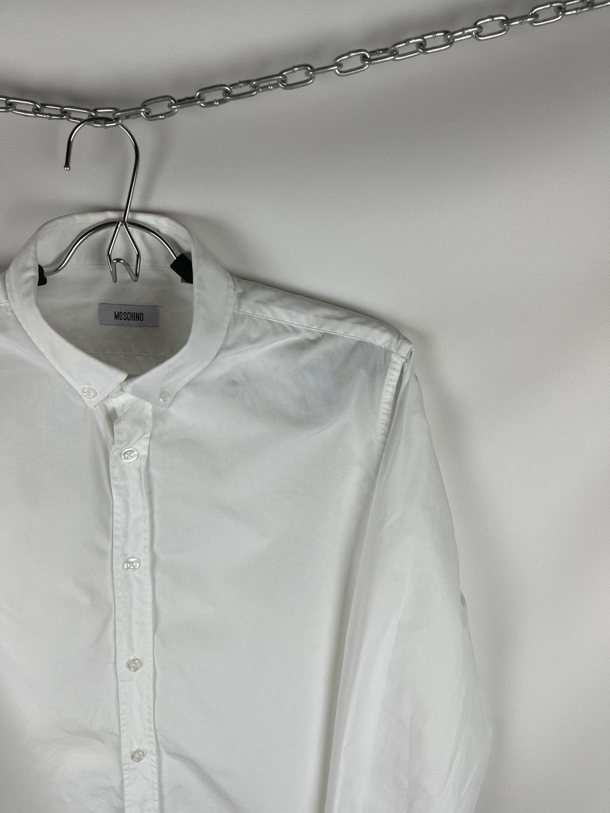 Moschino Love Moschino white classic small heart logo ls shirt Size US M / EU 48-50 / 2 - 3 Thumbnail