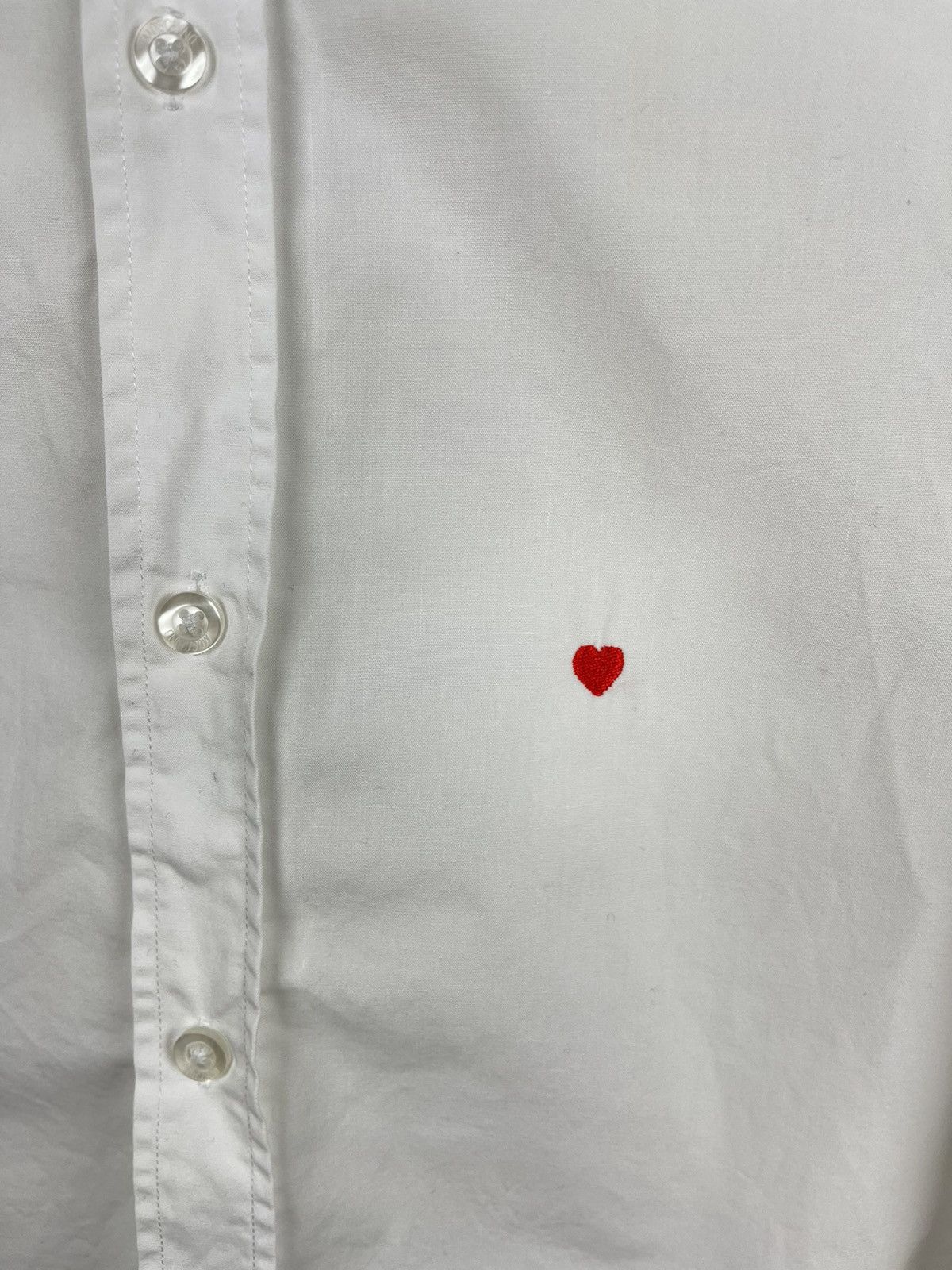Moschino Love Moschino white classic small heart logo ls shirt Size US M / EU 48-50 / 2 - 6 Thumbnail
