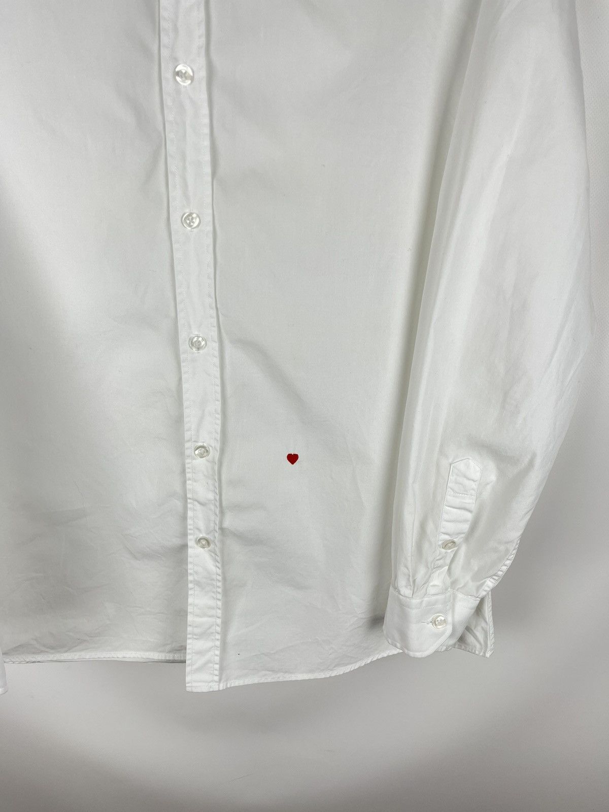 Moschino Love Moschino white classic small heart logo ls shirt Size US M / EU 48-50 / 2 - 5 Thumbnail