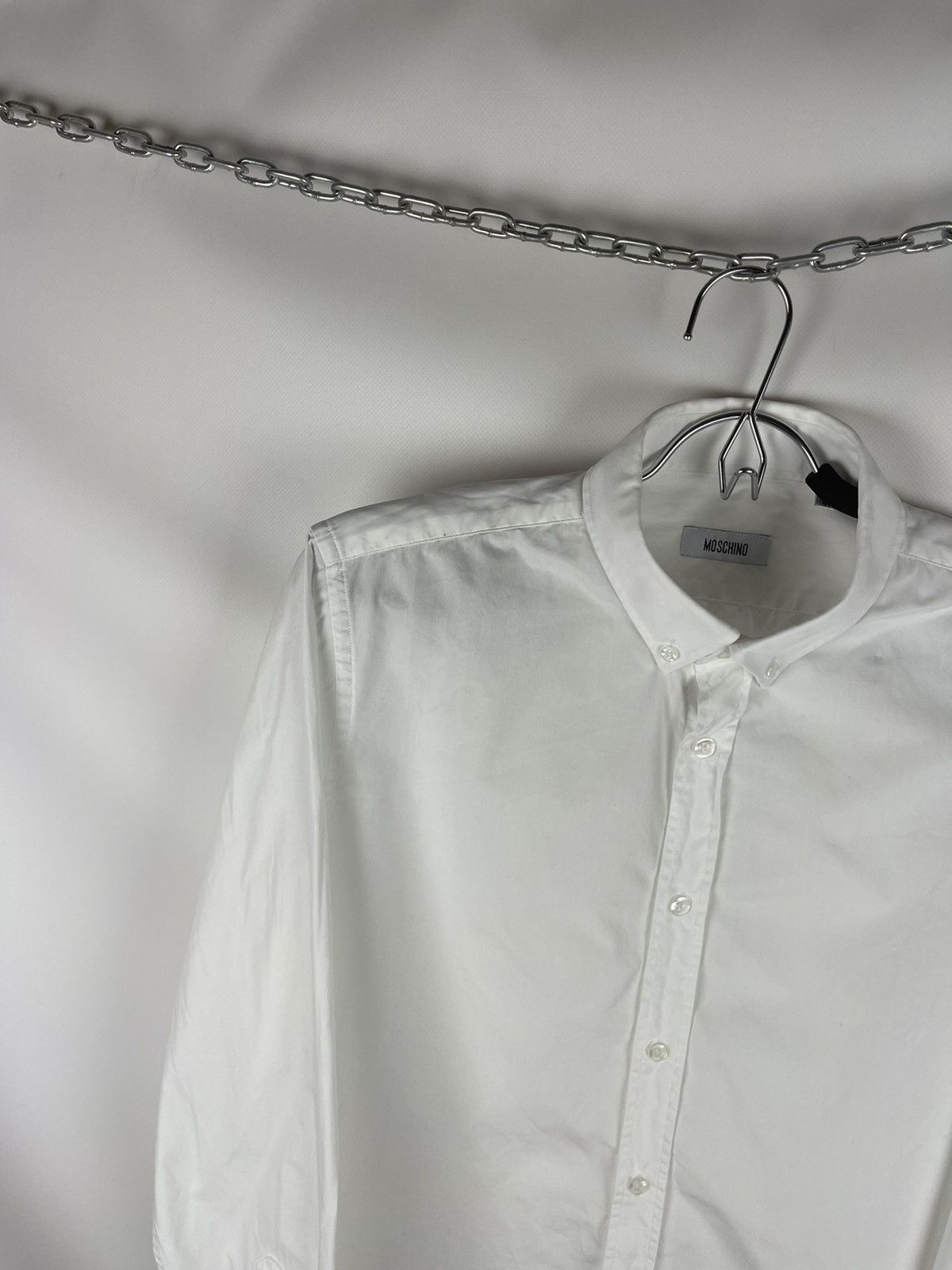 Moschino Love Moschino white classic small heart logo ls shirt Size US M / EU 48-50 / 2 - 2 Thumbnail
