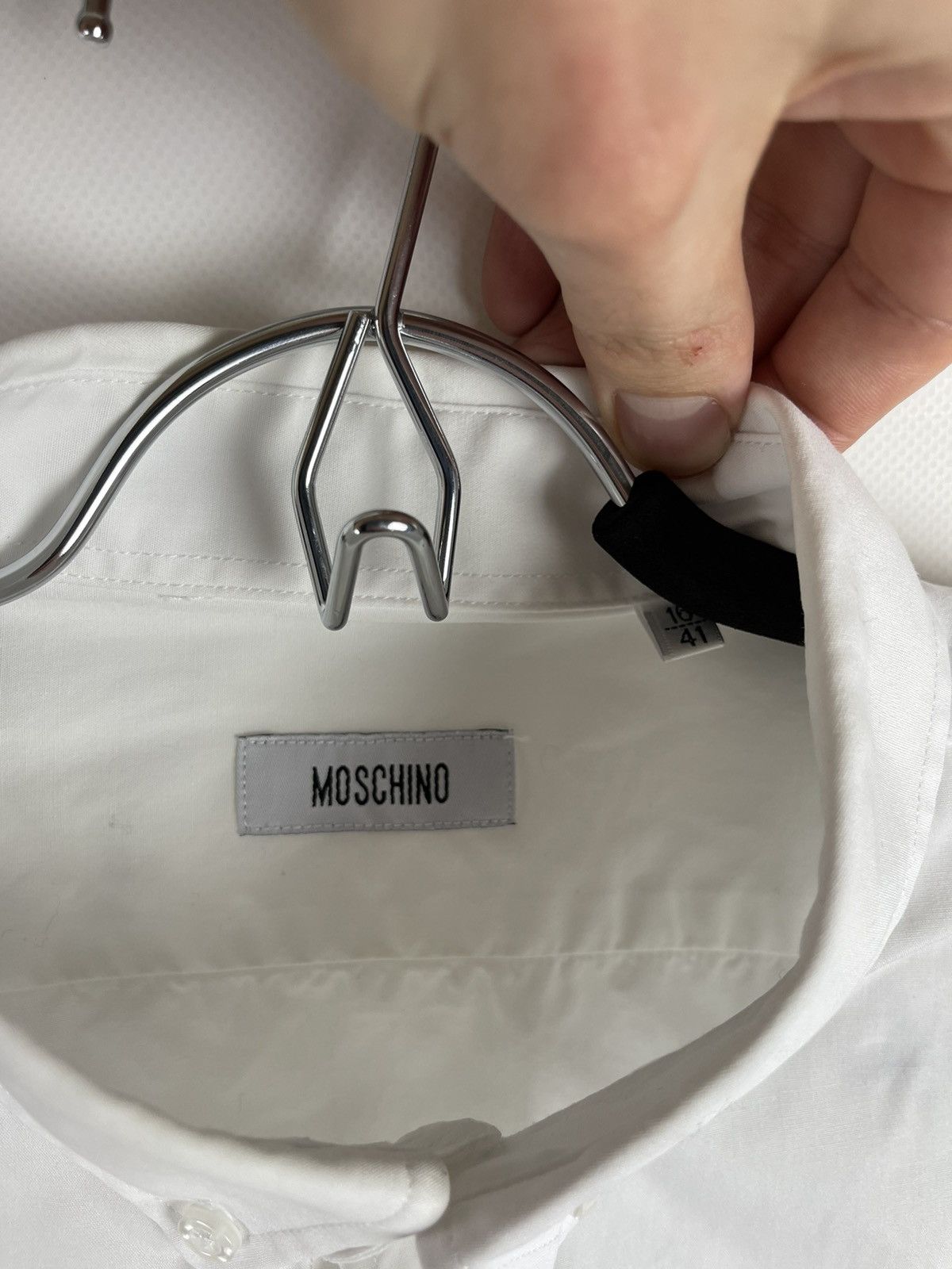 Moschino Love Moschino white classic small heart logo ls shirt Size US M / EU 48-50 / 2 - 8 Thumbnail