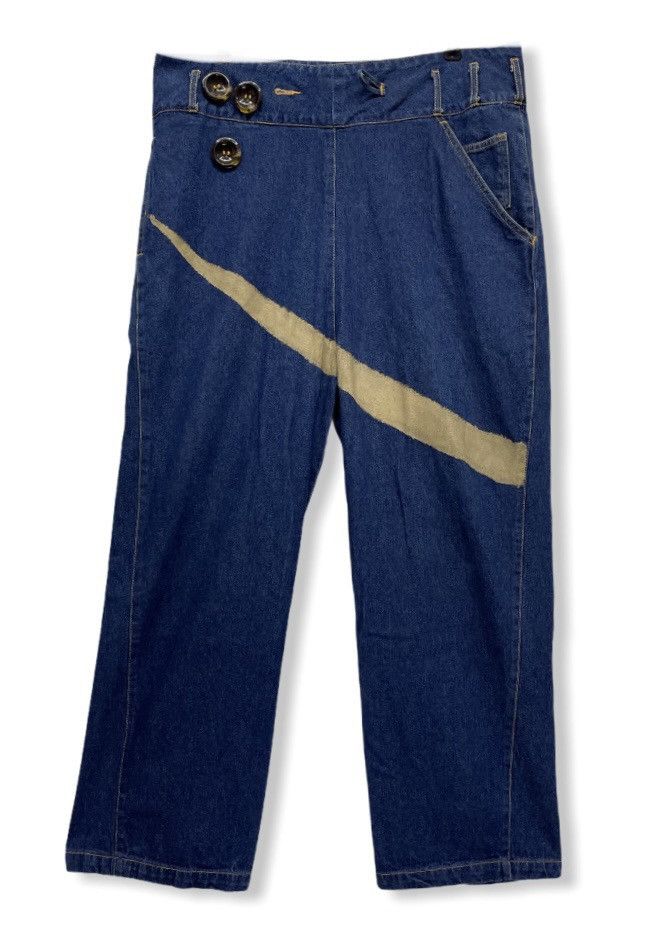 Japanese Brand KINGLY MASK Denim Pants Memphis Puppy Rick Owens Style Size US 28 / EU 44 - 1 Thumbnail