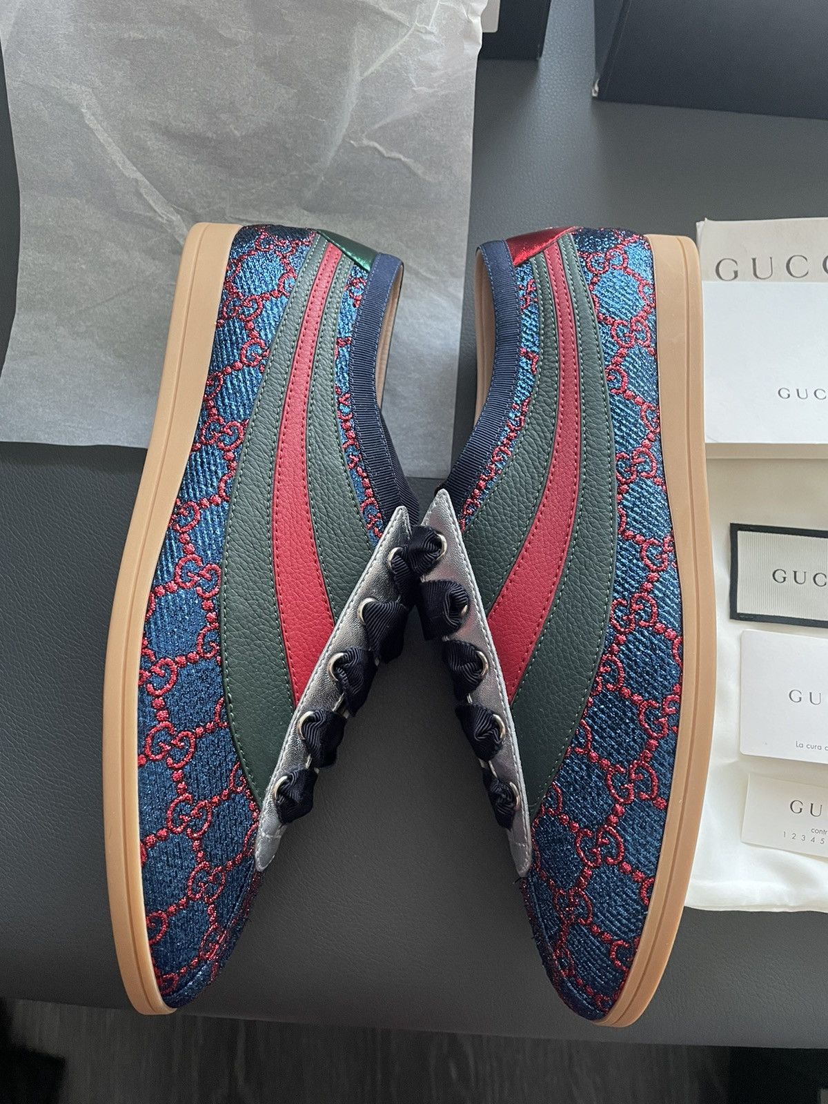 Gucci Super Runway GG Logo Limited Edition ACE Leather Sneaker Size US 8 / EU 41 - 15 Thumbnail