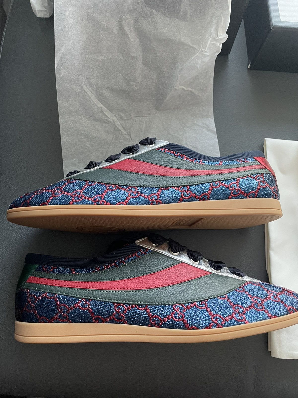 Gucci Super Runway GG Logo Limited Edition ACE Leather Sneaker Size US 8 / EU 41 - 2 Thumbnail