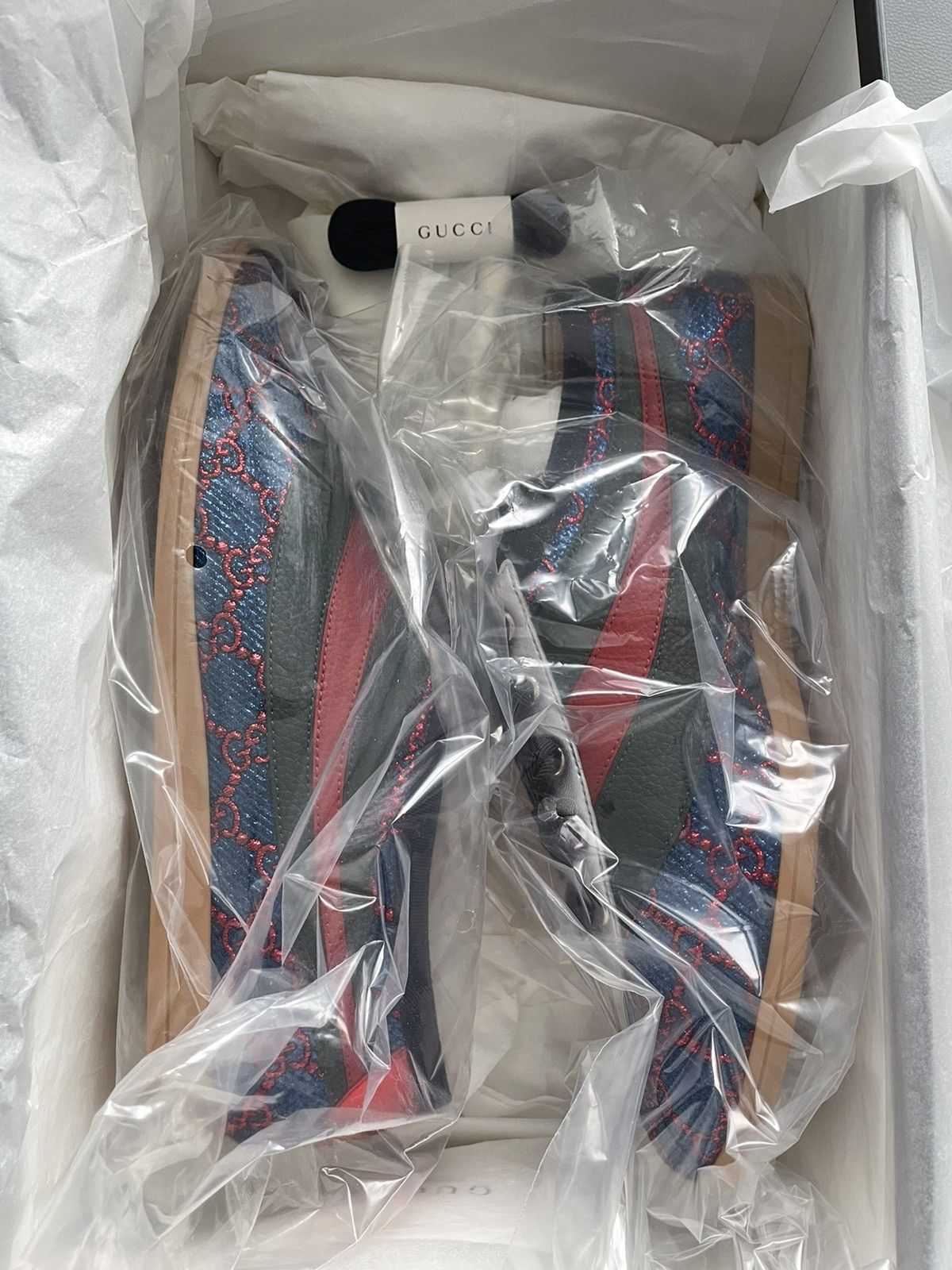 Gucci Super Runway GG Logo Limited Edition ACE Leather Sneaker Size US 8 / EU 41 - 10 Thumbnail
