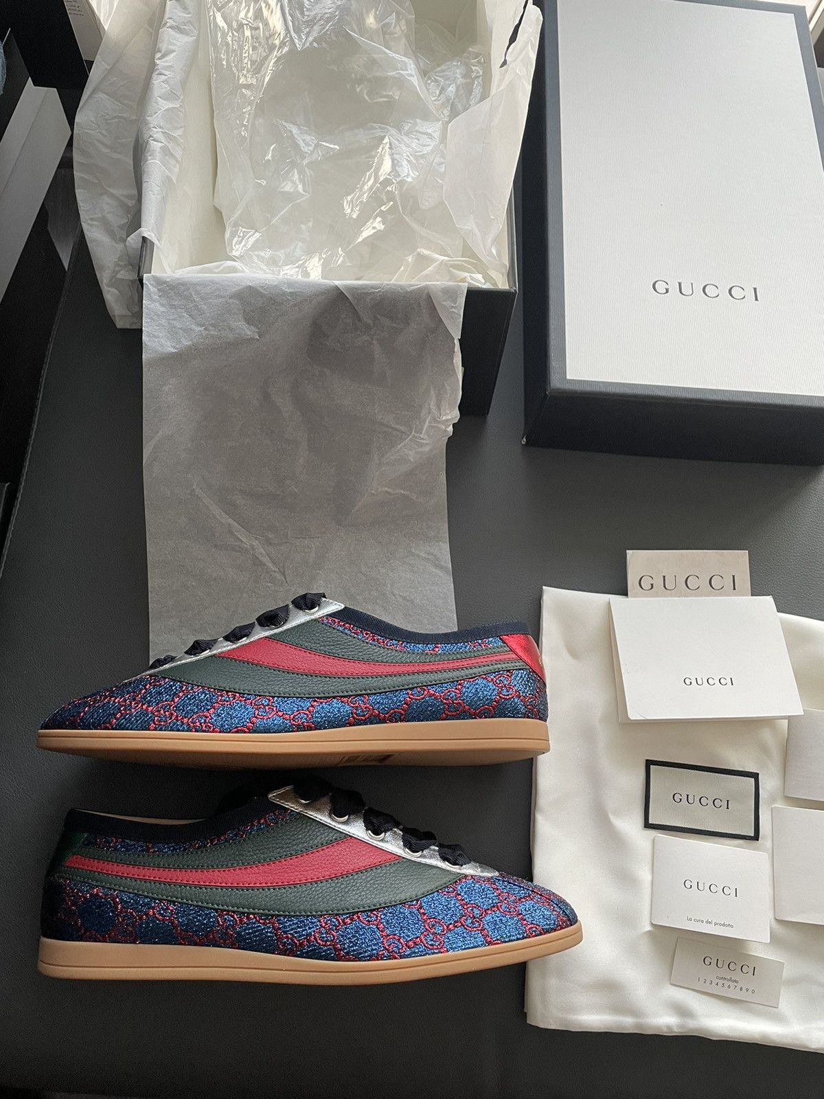 Gucci Super Runway GG Logo Limited Edition ACE Leather Sneaker Size US 8 / EU 41 - 20 Thumbnail