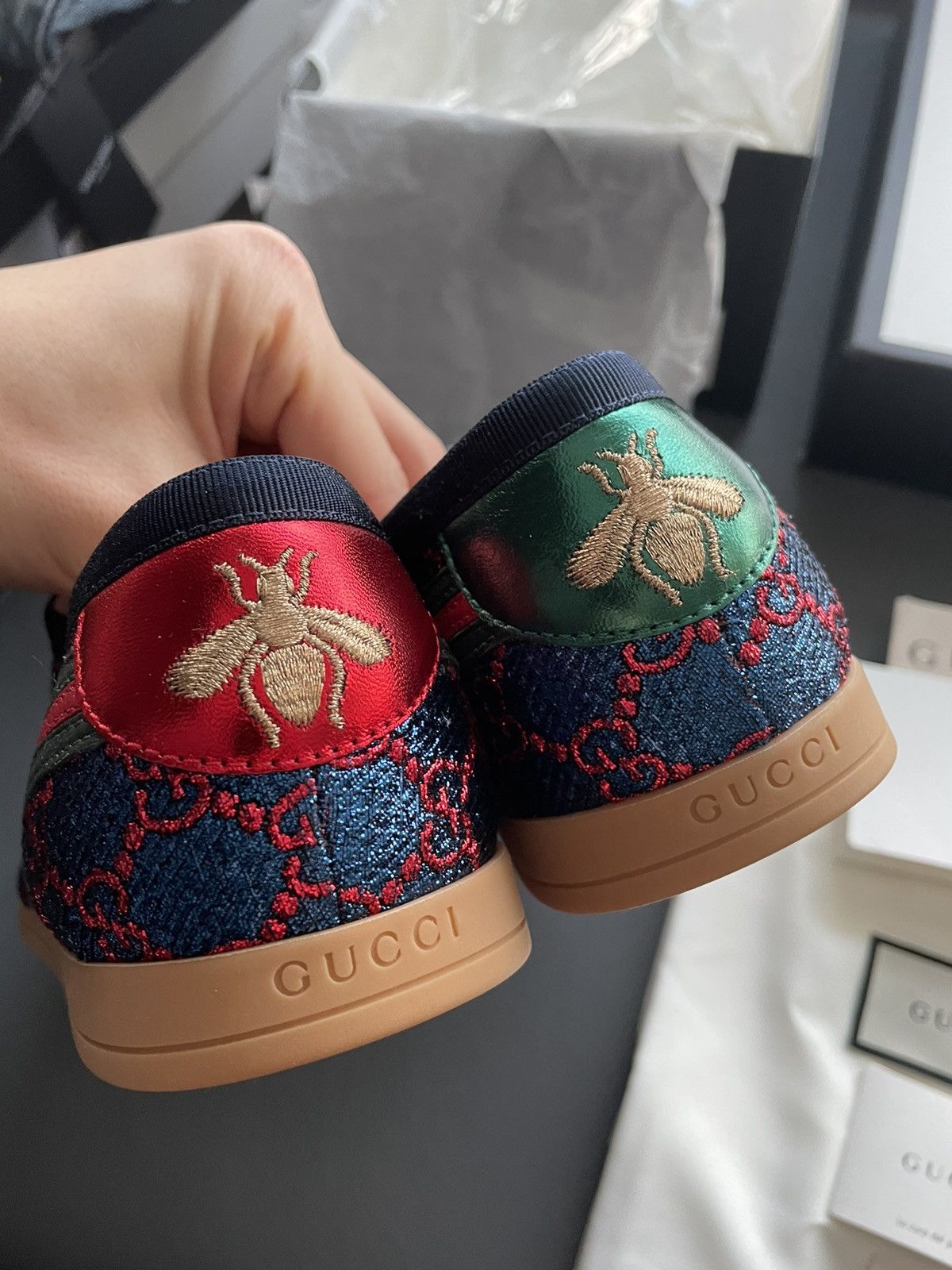 Gucci Super Runway GG Logo Limited Edition ACE Leather Sneaker Size US 8 / EU 41 - 1 Thumbnail