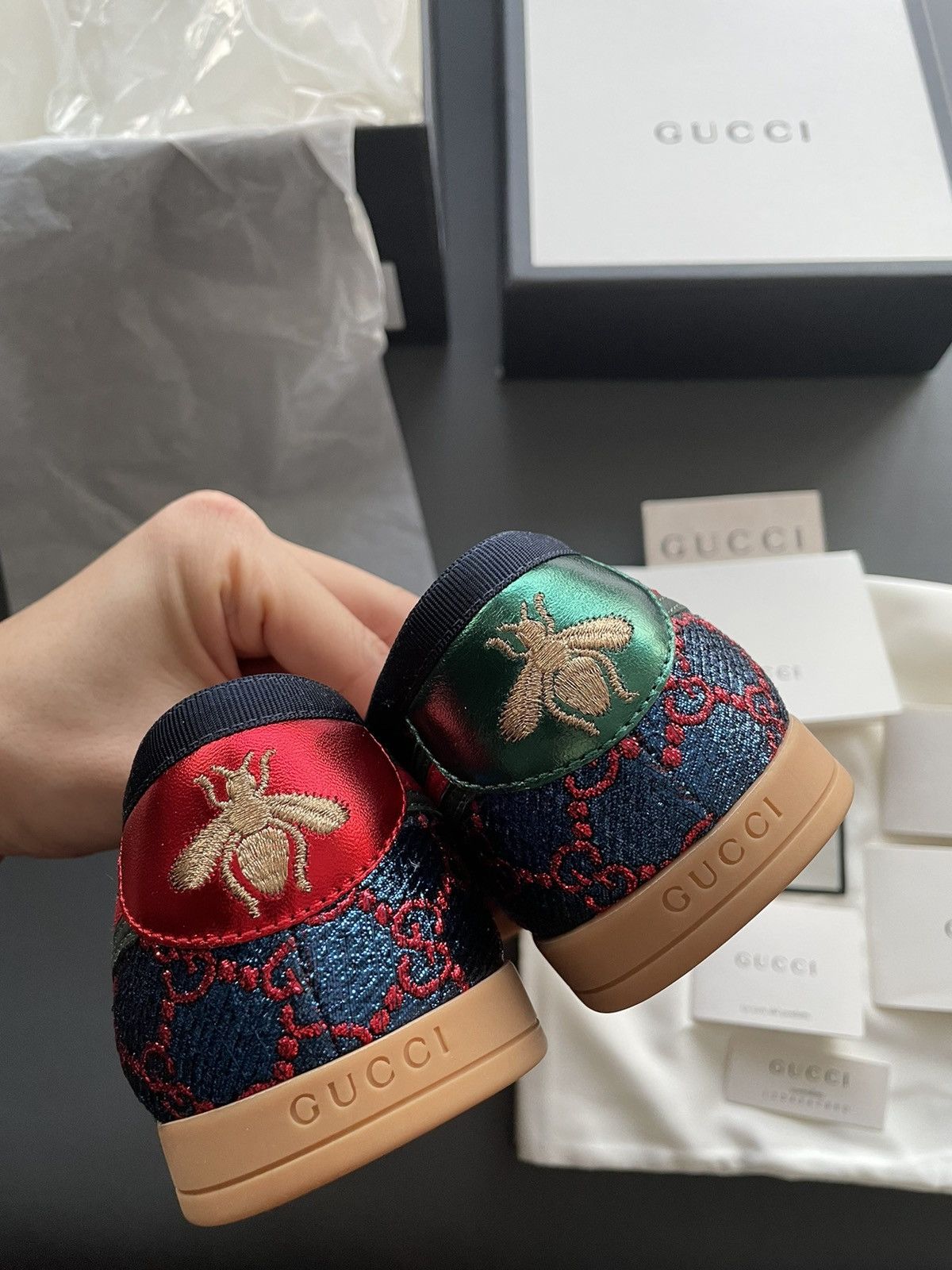 Gucci Super Runway GG Logo Limited Edition ACE Leather Sneaker Size US 8 / EU 41 - 4 Thumbnail