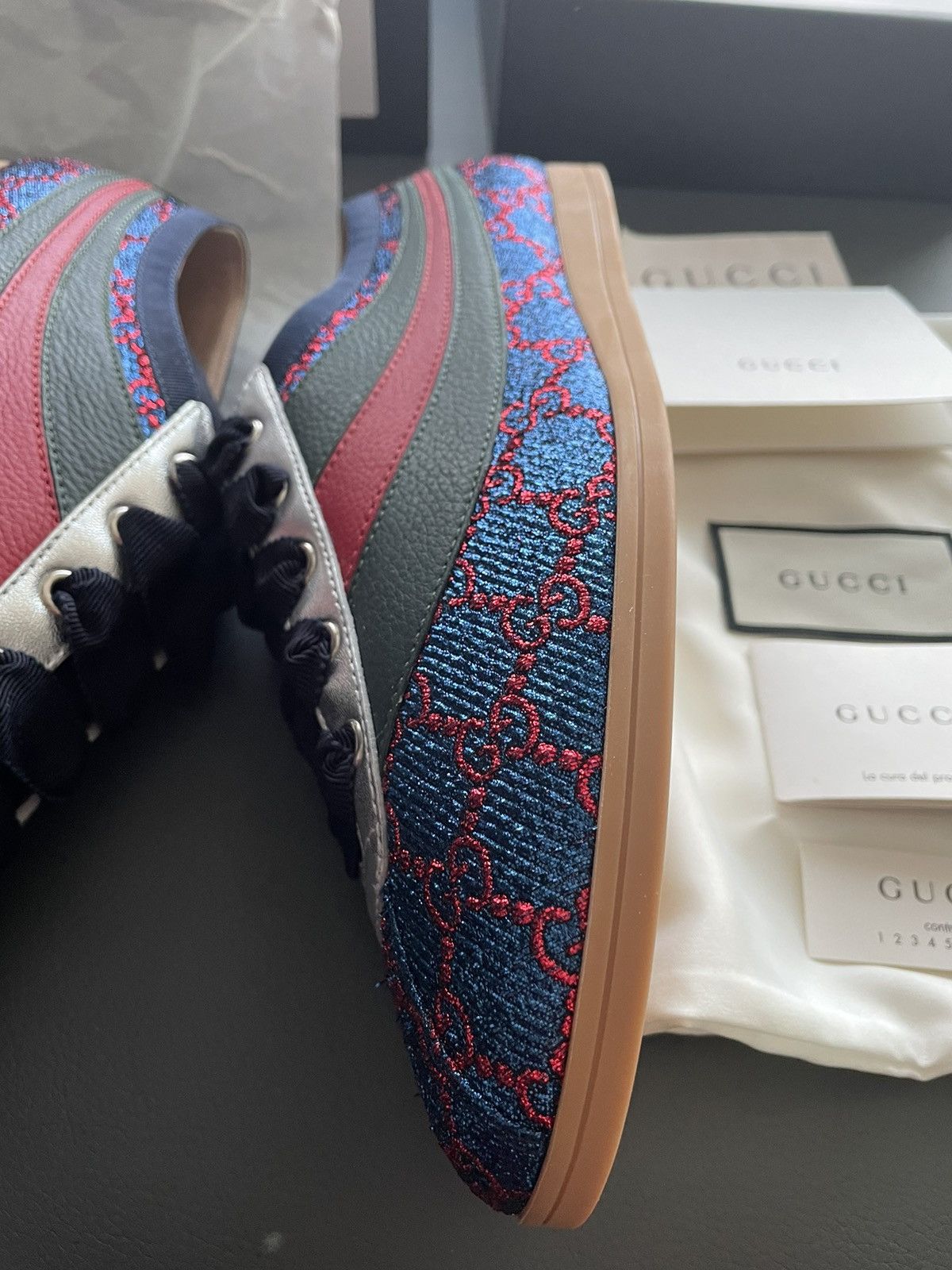 Gucci Super Runway GG Logo Limited Edition ACE Leather Sneaker Size US 8 / EU 41 - 5 Thumbnail