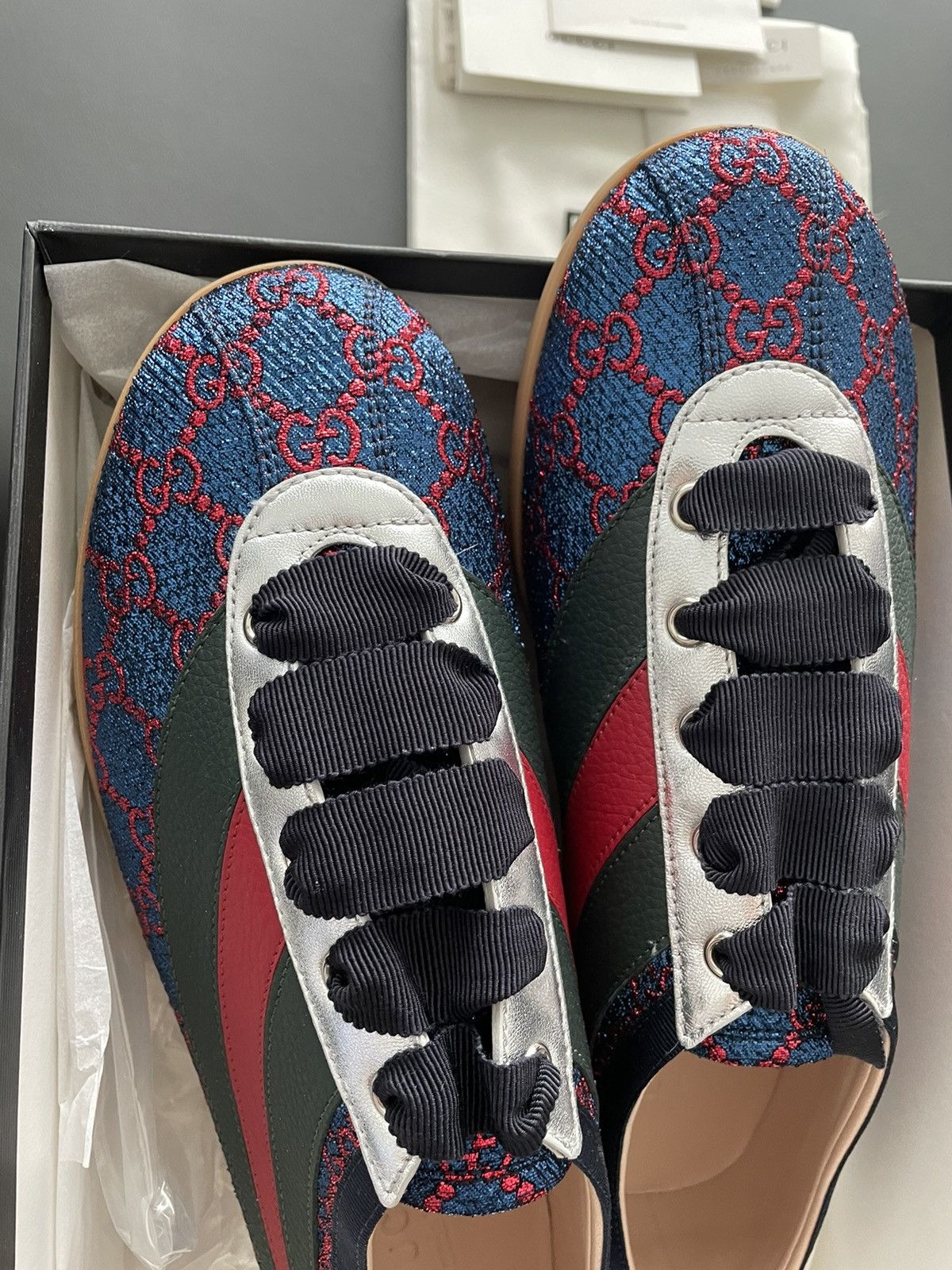 Gucci Super Runway GG Logo Limited Edition ACE Leather Sneaker Size US 8 / EU 41 - 9 Thumbnail