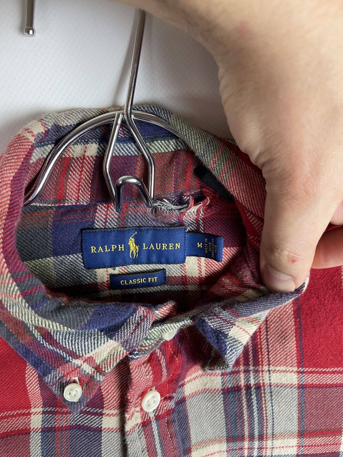 Flannel Polo Ralph Lauren flannel checkered shirt travis Scott style Size M / US 6-8 / IT 42-44 - 7 Thumbnail