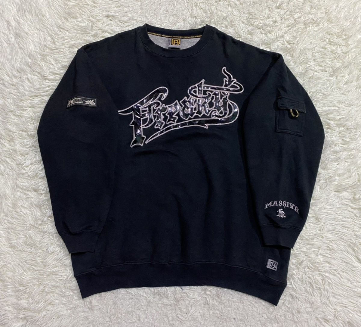 Japanese Brand Japanese Brand Freaky Massive Spellout Oversize Pullover Size US XL / EU 56 / 4 - 6 Thumbnail