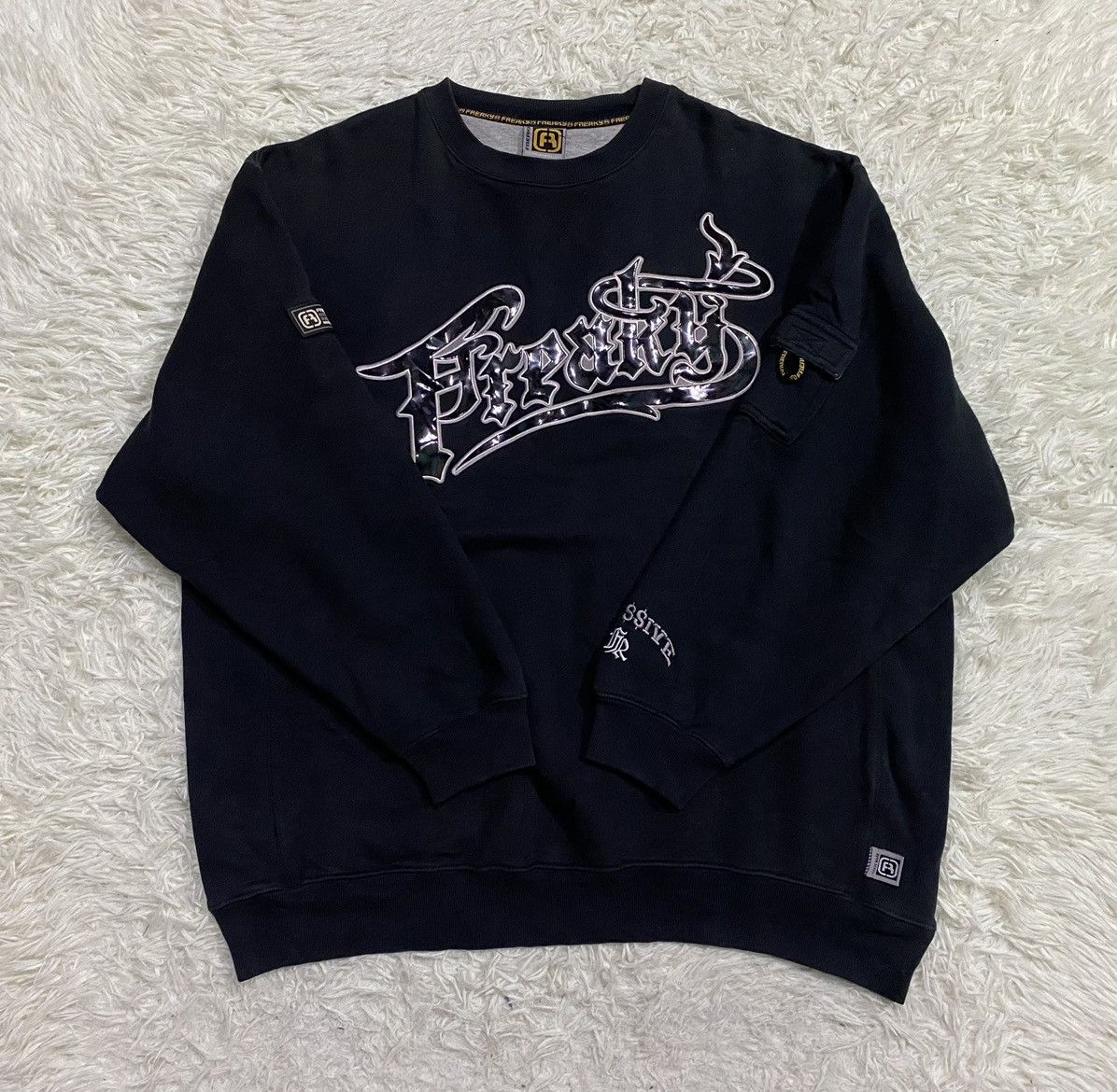 Japanese Brand Japanese Brand Freaky Massive Spellout Oversize Pullover Size US XL / EU 56 / 4 - 7 Thumbnail
