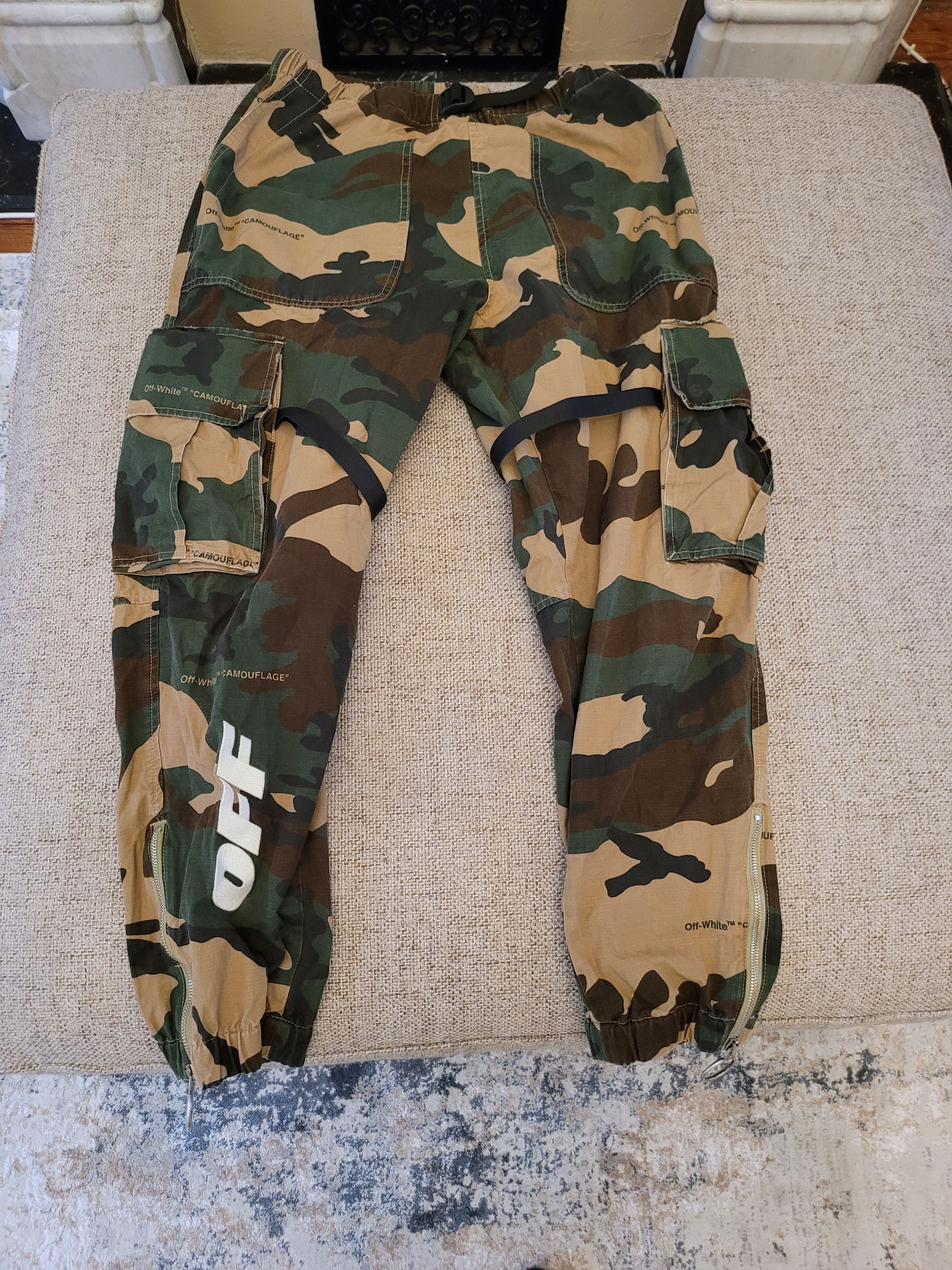 Off White Off White Camo Cargo Pants Grailed