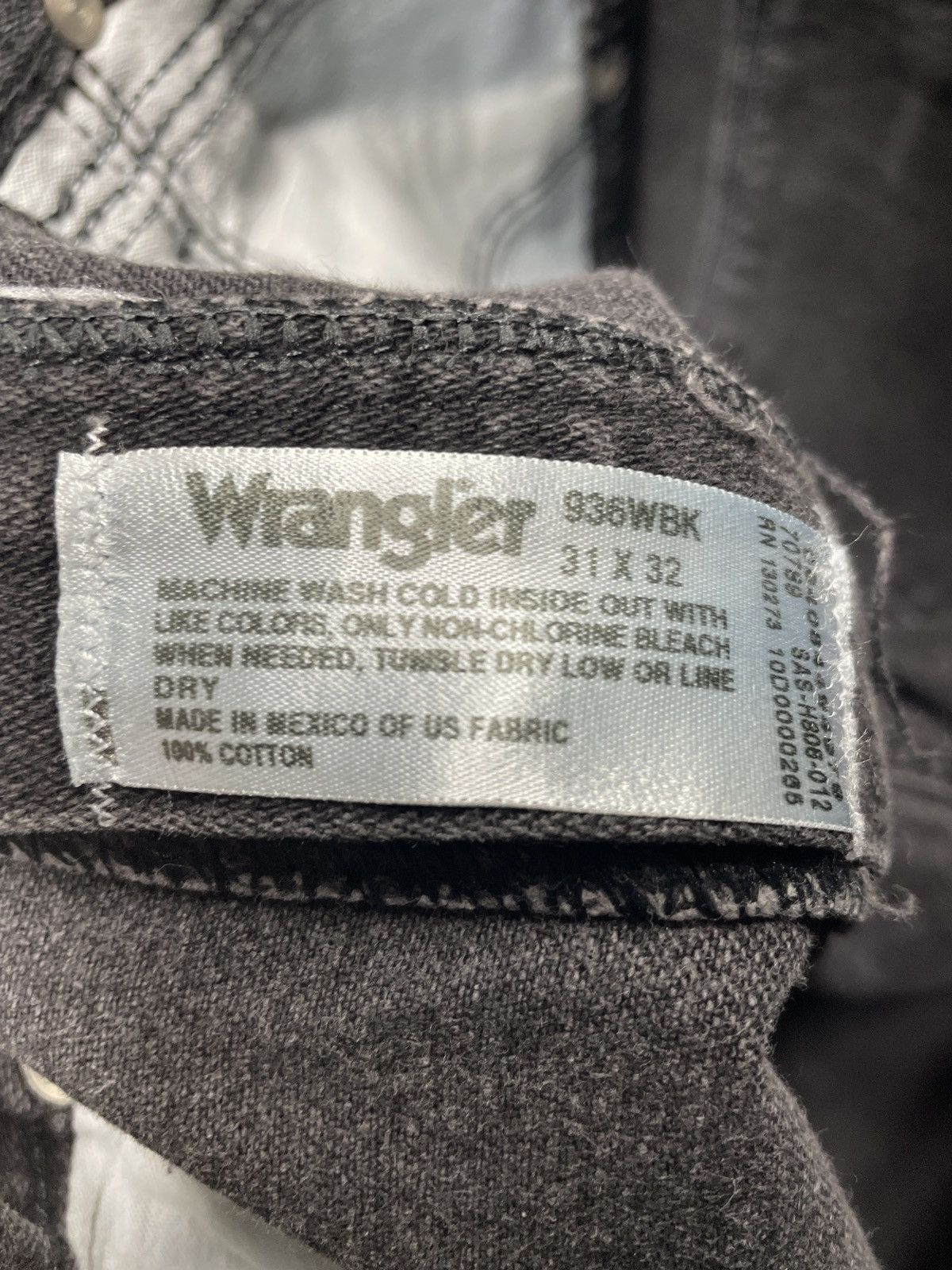 Wrangler 31x32 Black Vtg. Wrangler Jeans w/ Center Crease Fade Detail Size US 31 - 5 Thumbnail