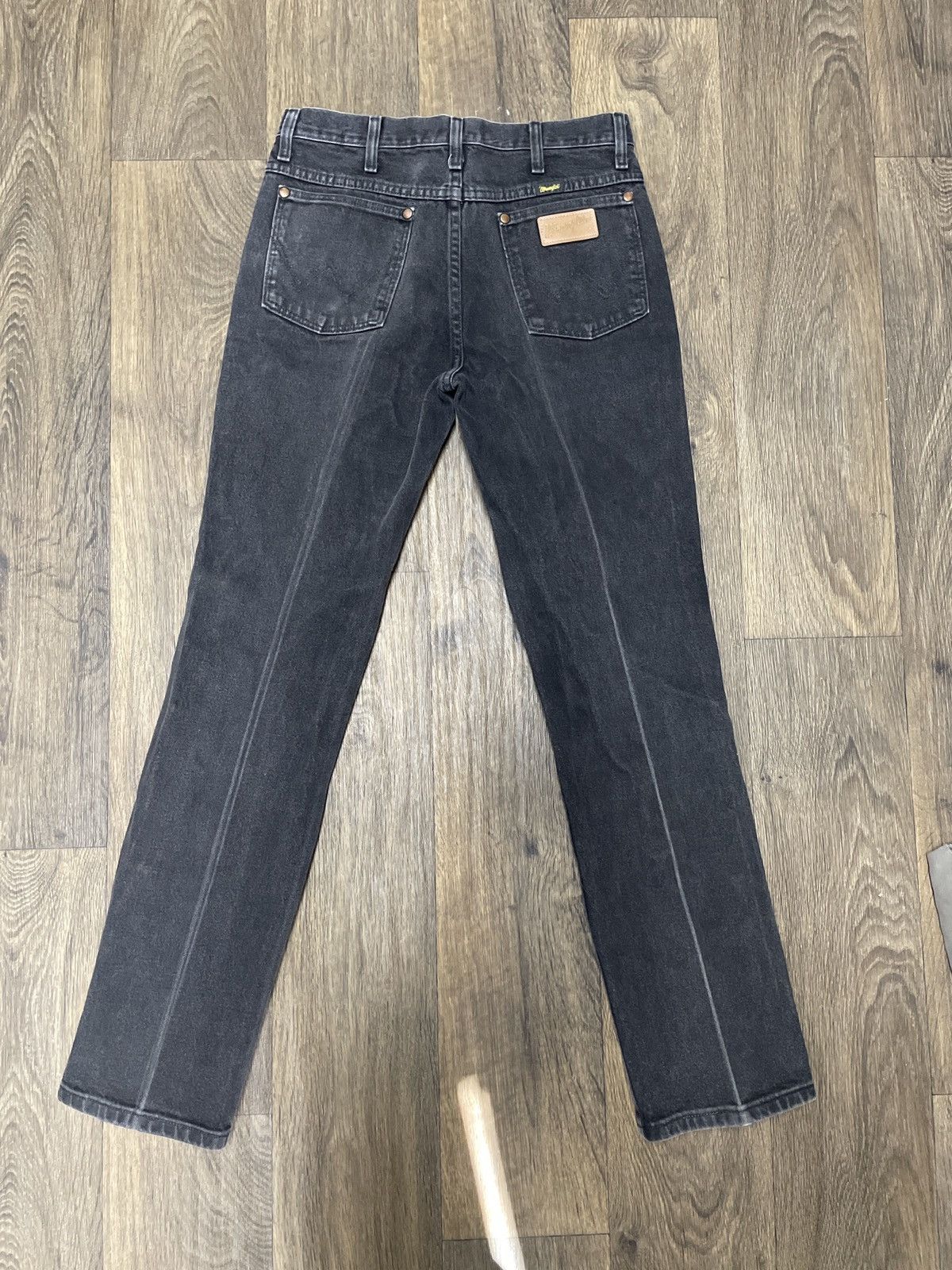 Wrangler 31x32 Black Vtg. Wrangler Jeans w/ Center Crease Fade Detail Size US 31 - 3 Thumbnail