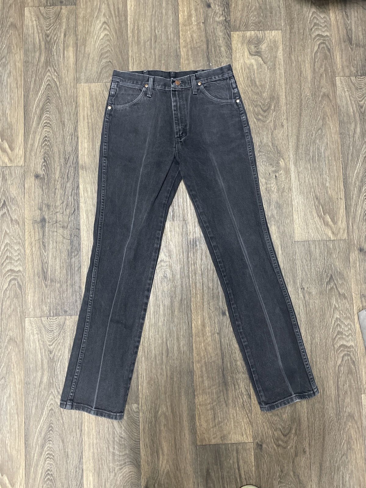 Wrangler 31x32 Black Vtg. Wrangler Jeans w/ Center Crease Fade Detail Size US 31 - 2 Thumbnail