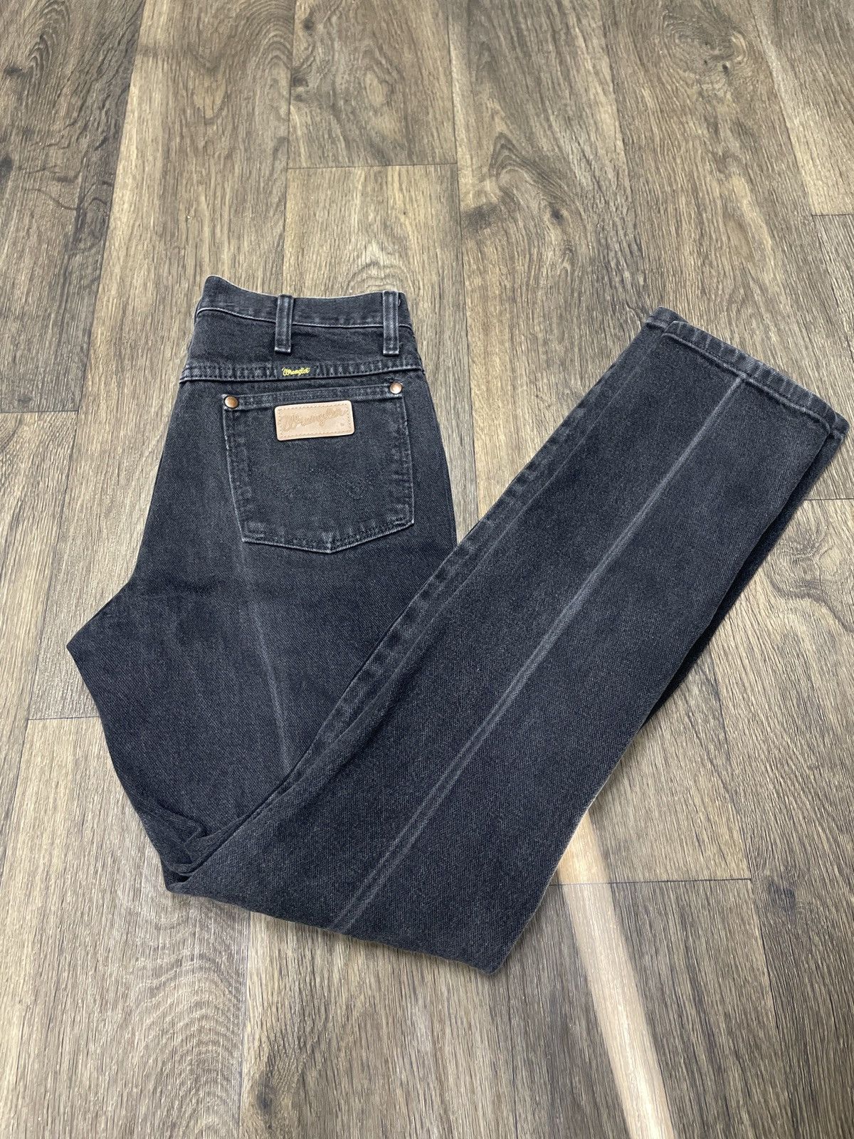 Wrangler 31x32 Black Vtg. Wrangler Jeans w/ Center Crease Fade Detail Size US 31 - 1 Thumbnail
