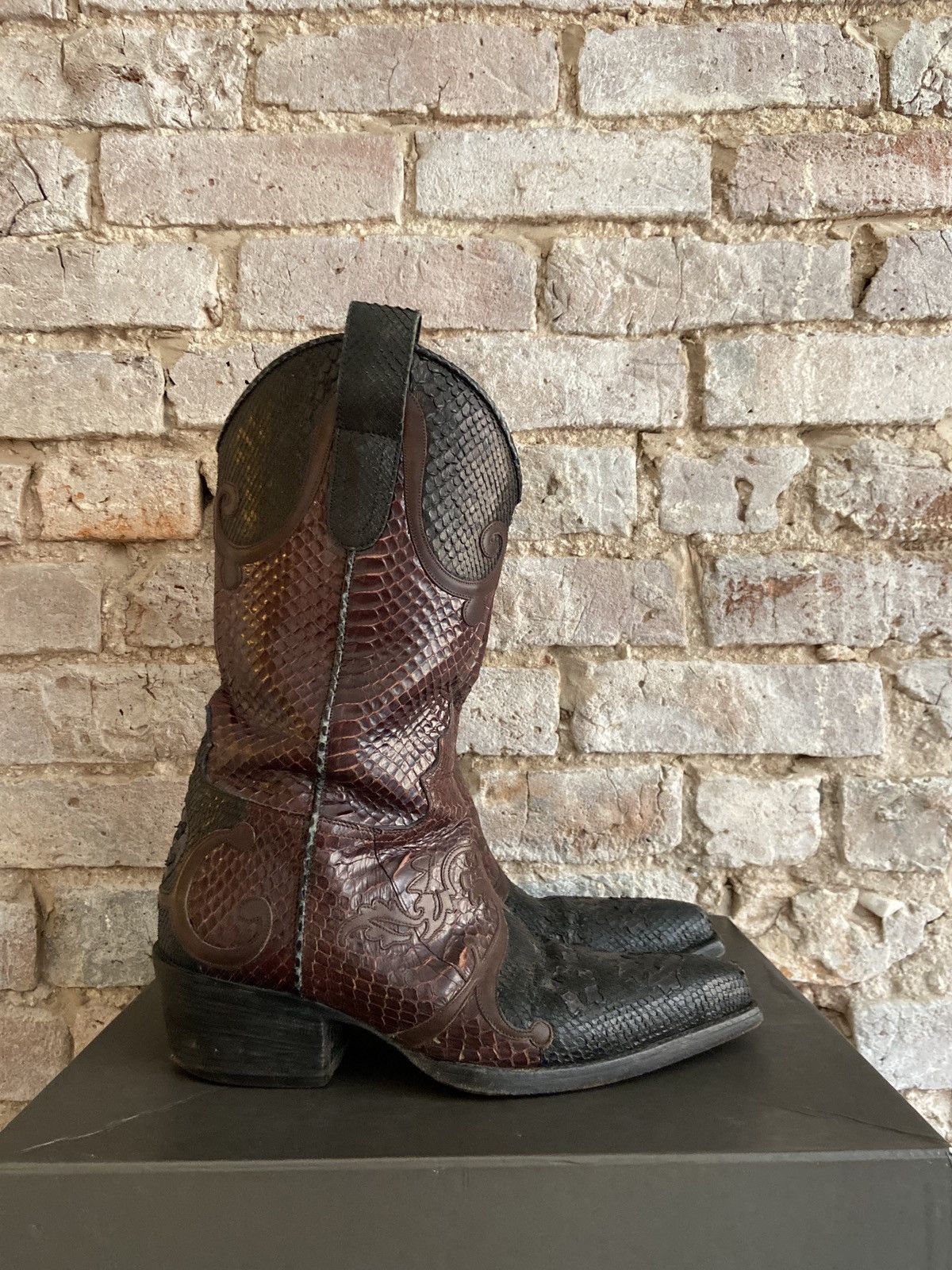 Gucci × Tom Ford Gucci by Tom Ford S/S00 Real Python Cowboy Boots | Grailed