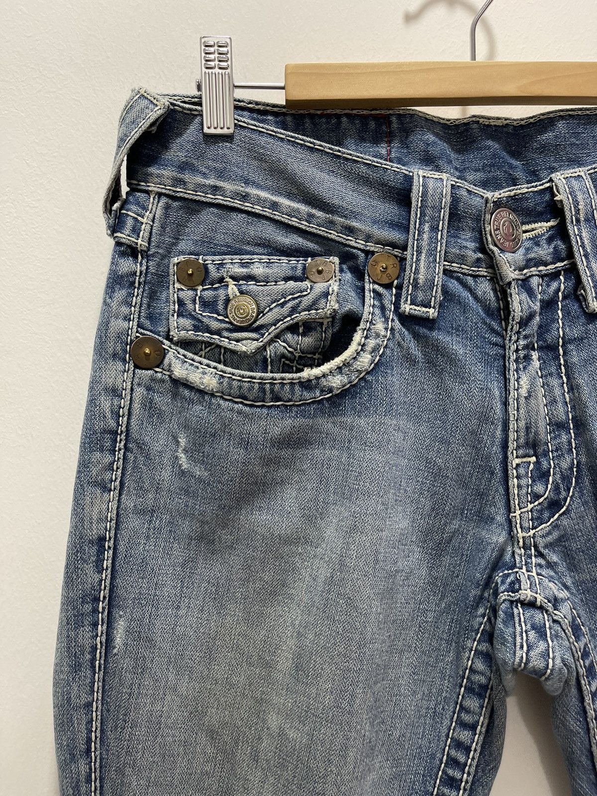 True Religion TRUE RELIGION BOOTCUT DISTRESSED JEANS MADE IN USA Size US 29 - 3 Thumbnail