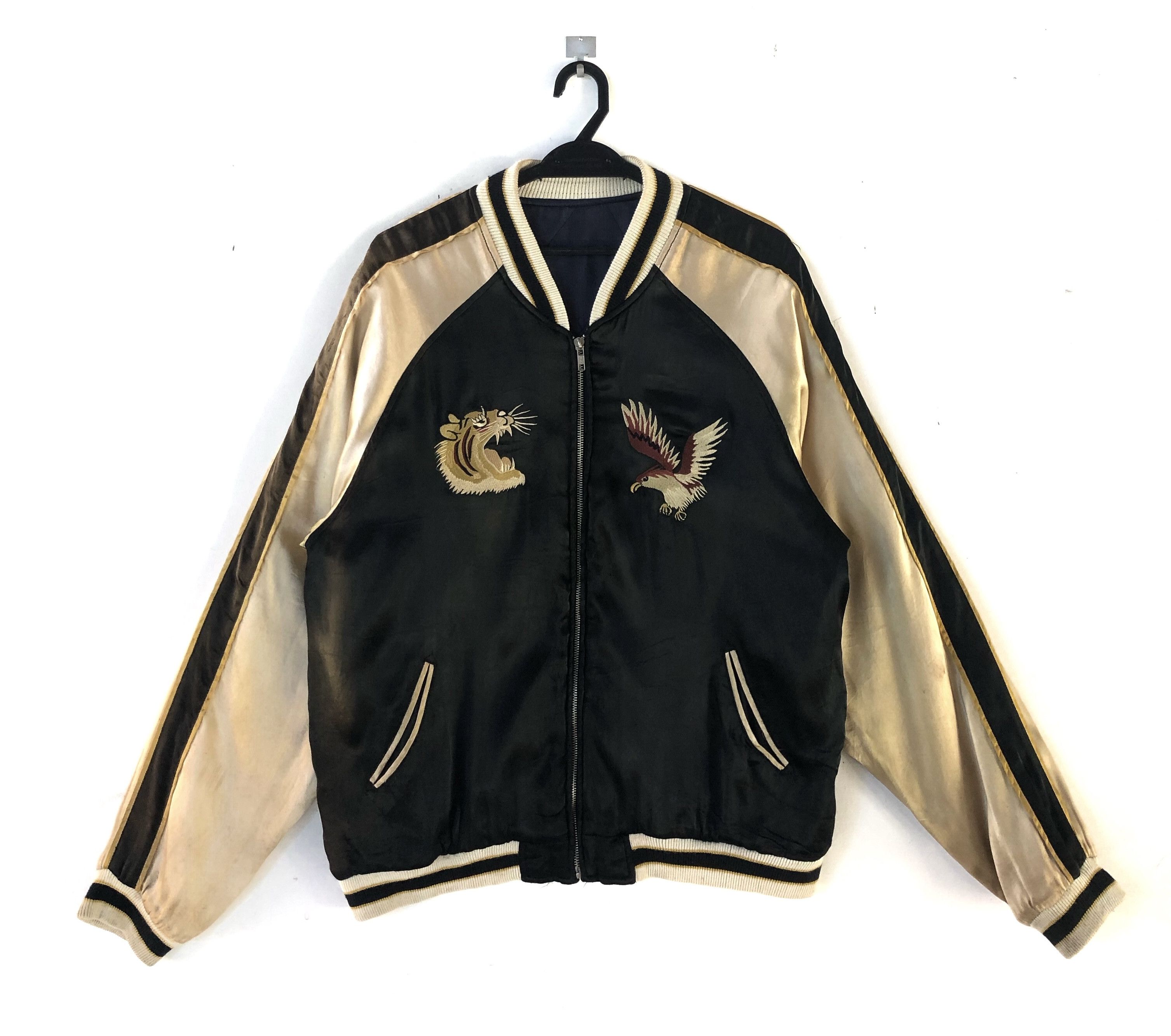 Japanese Brand VINTAGE REVERSIBLE SUKAJAN SATIN JACKET Size US L / EU 52-54 / 3 - 2 Thumbnail