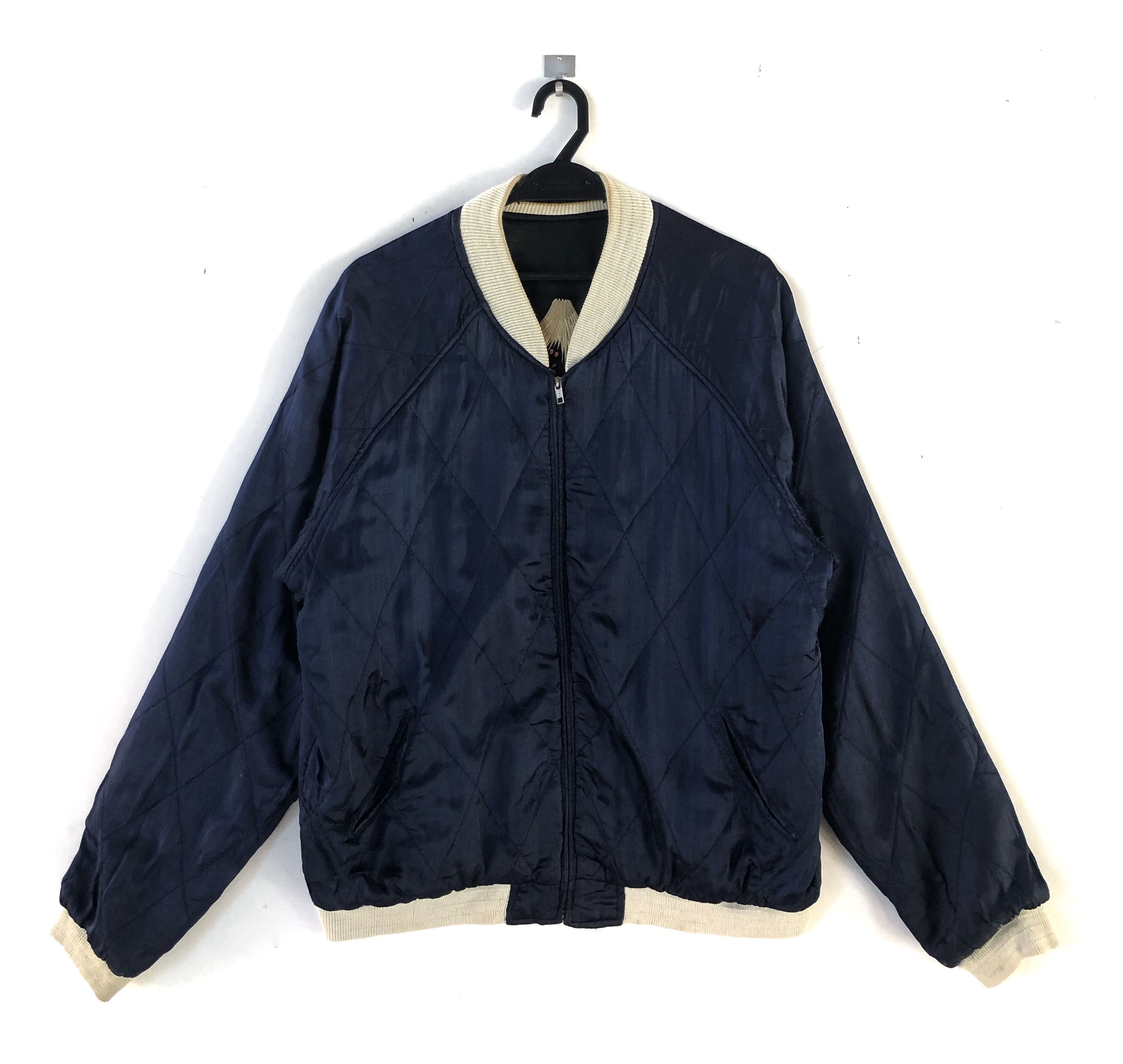 Japanese Brand VINTAGE REVERSIBLE SUKAJAN SATIN JACKET Size US L / EU 52-54 / 3 - 4 Thumbnail