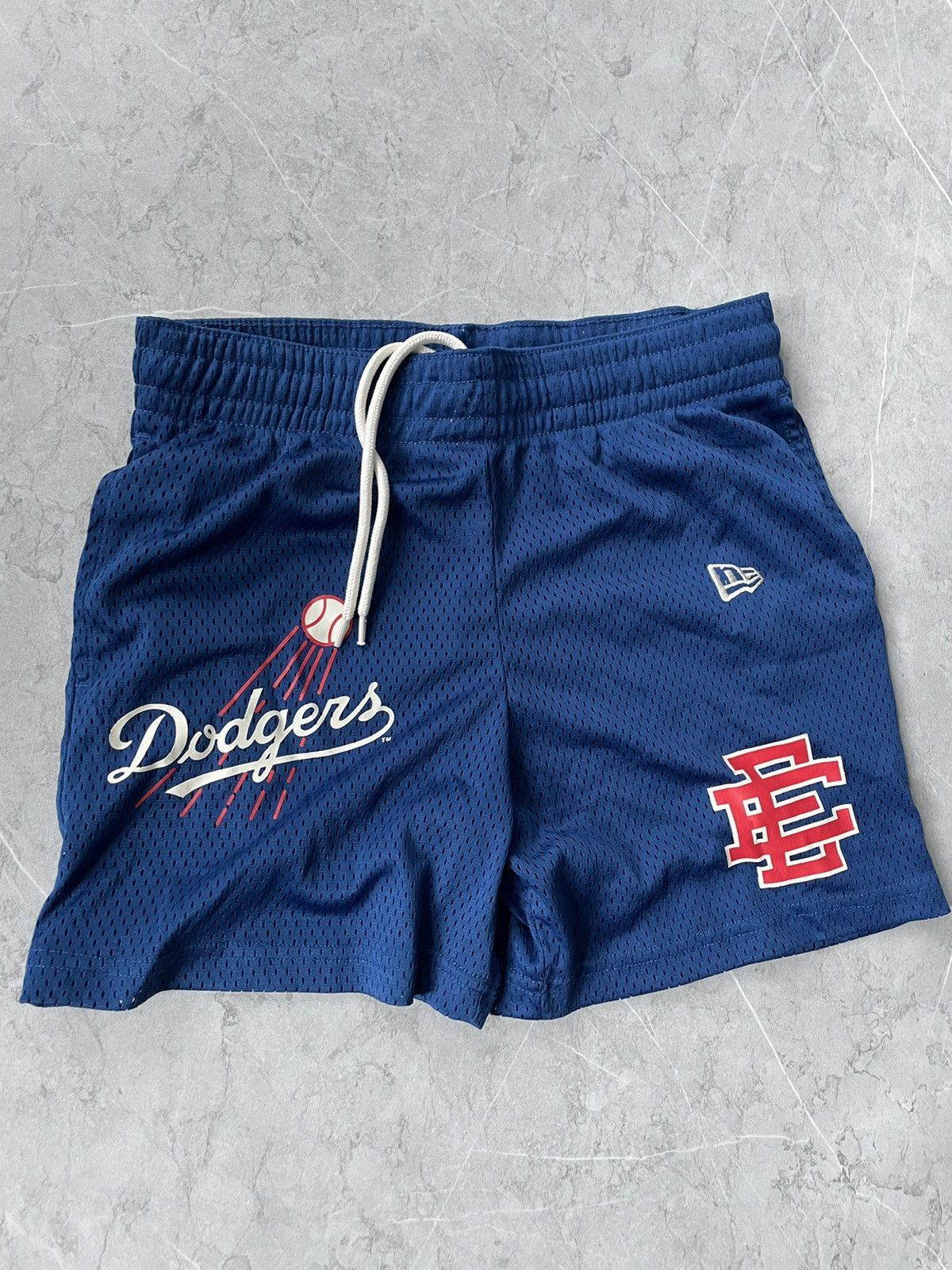 image of Eric Emanuel New Era Dodgers Shorts S in Blue, Men's (Size 30)