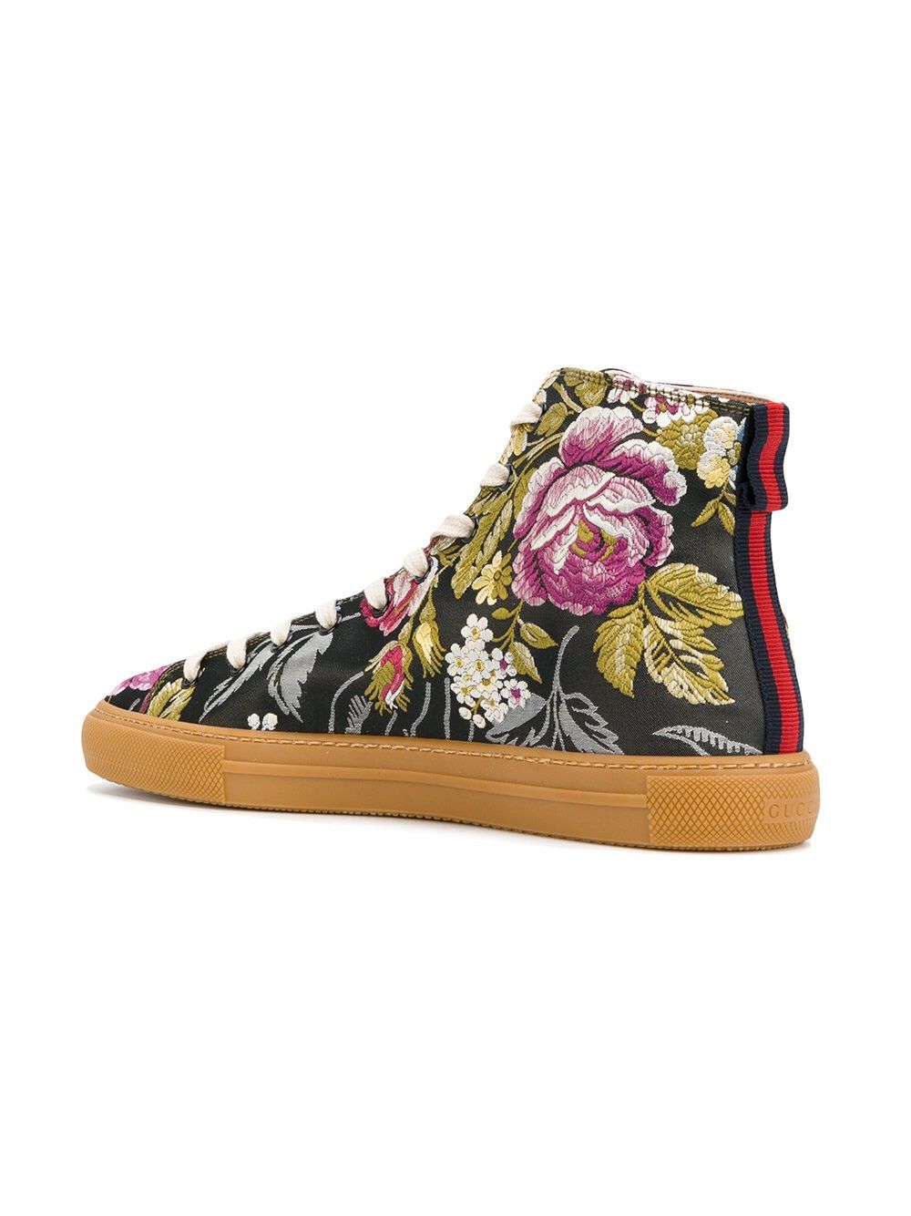 Gucci GUCCI BLIND jacquard floral High tops sneakers Size US 8 / EU 41 - 4 Thumbnail