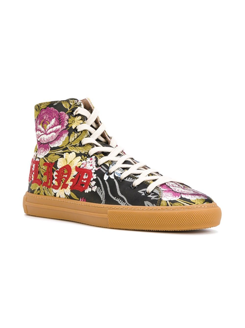 Gucci GUCCI BLIND jacquard floral High tops sneakers Size US 8 / EU 41 - 2 Thumbnail