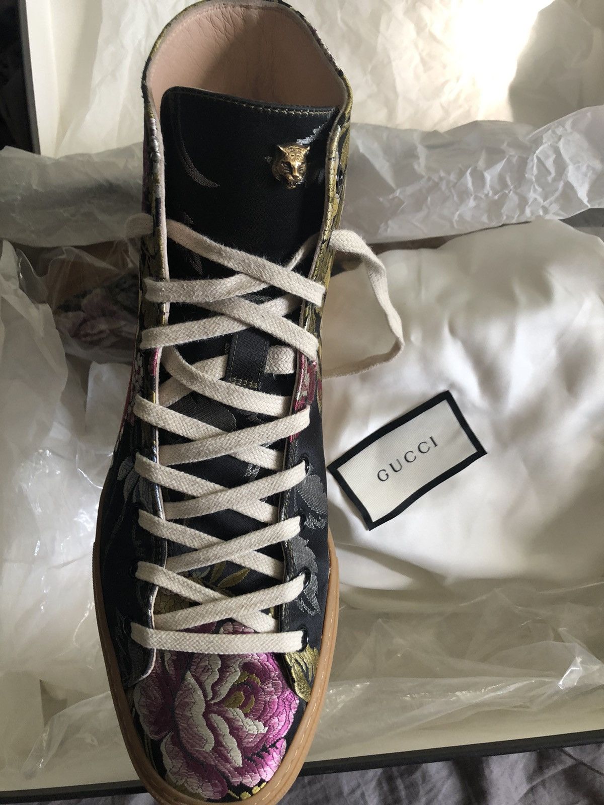 Gucci GUCCI BLIND jacquard floral High tops sneakers Size US 8 / EU 41 - 6 Thumbnail