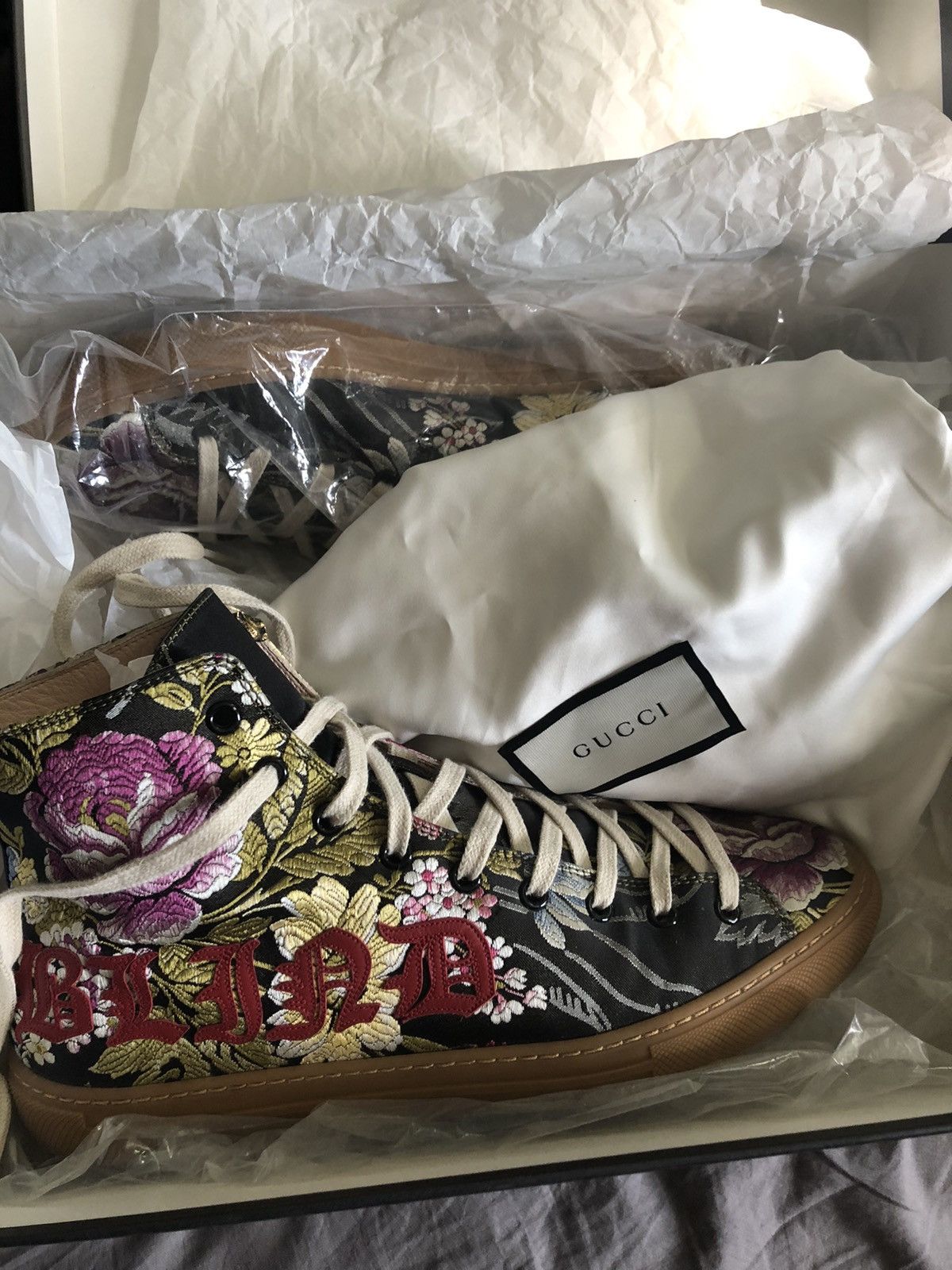 Gucci GUCCI BLIND jacquard floral High tops sneakers Size US 8 / EU 41 - 5 Thumbnail