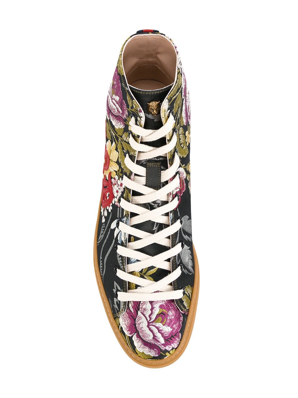 Gucci GUCCI BLIND jacquard floral High tops sneakers Size US 8 / EU 41 - 3 Thumbnail