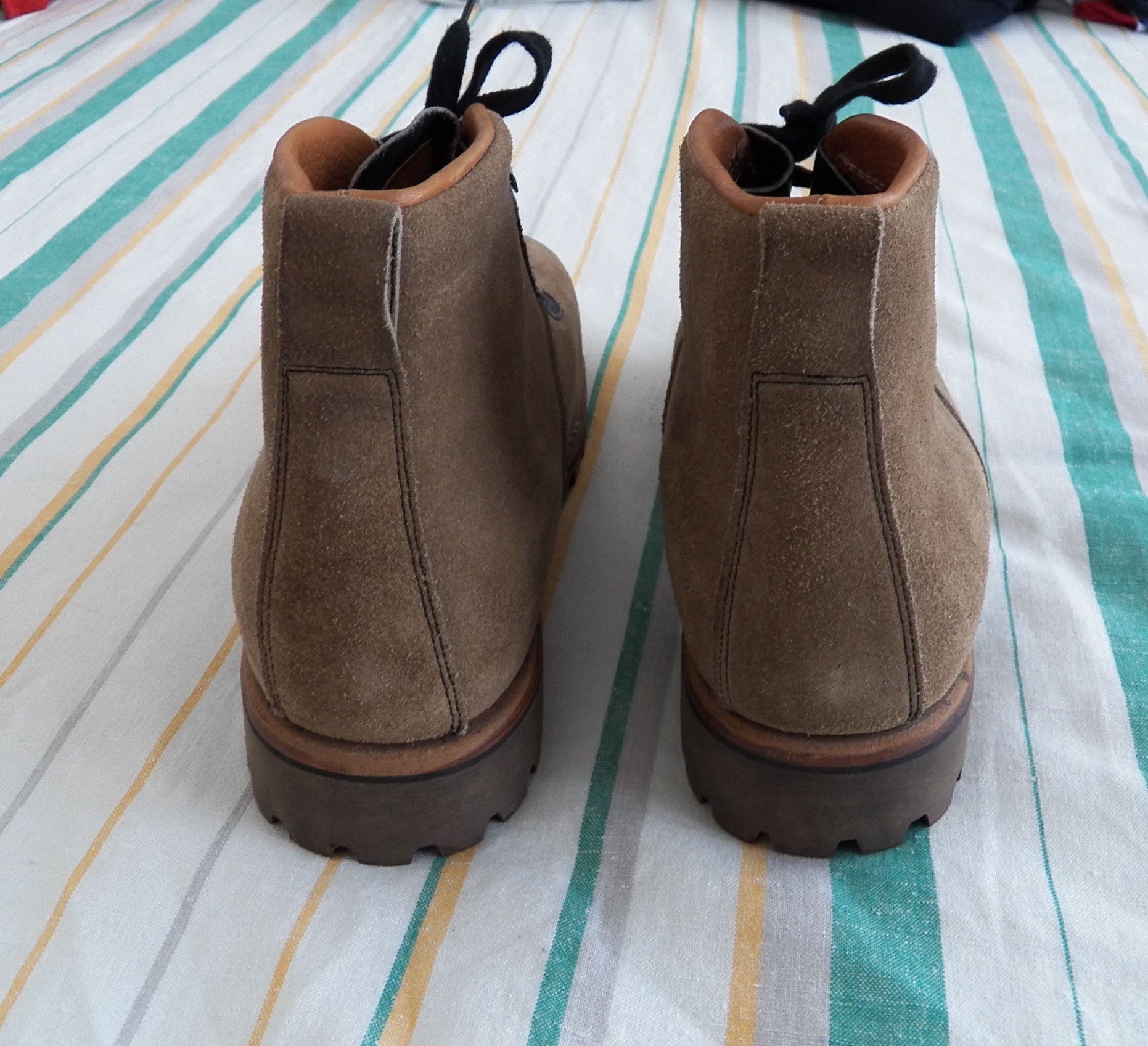 Vintage Minerva Swiss Work Hiking Boots Tan Suede Leather Steel Toe Size US 9 / EU 42 - 5 Thumbnail