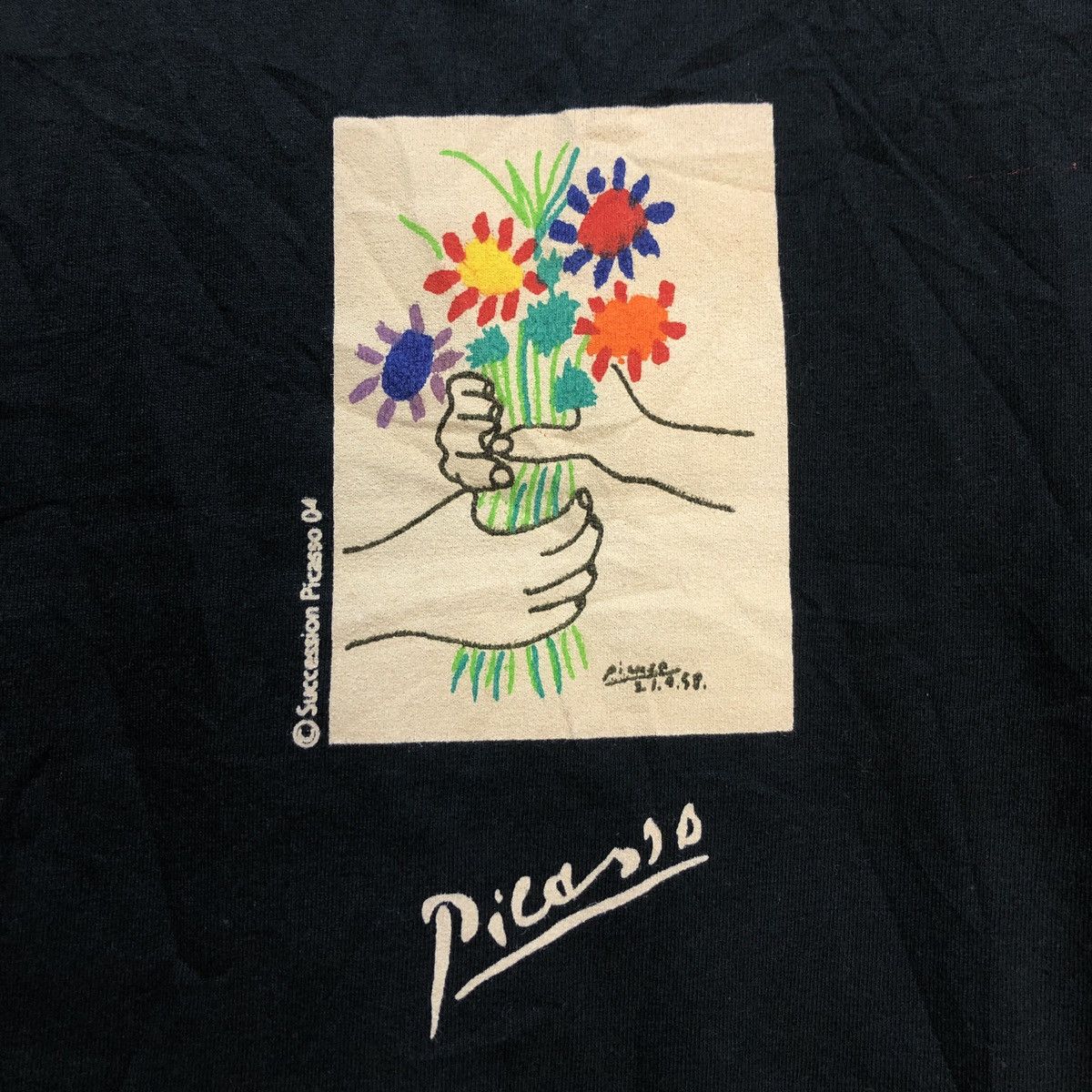 Other Vintage Picasso Bouquet Of Peace T-Shirt Size US L / EU 52-54 / 3 - 2 Thumbnail