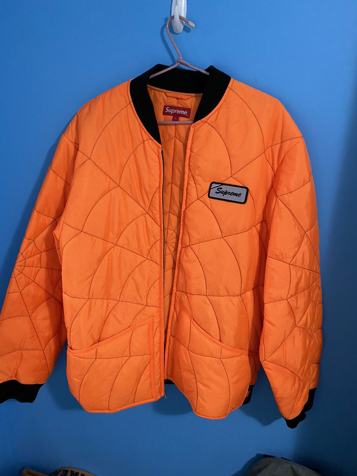 Supreme Supreme Spider Web Quilted Work Jacket | Grailed