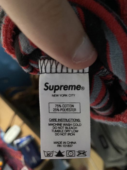 Supreme multi stripe terry hot sale tee