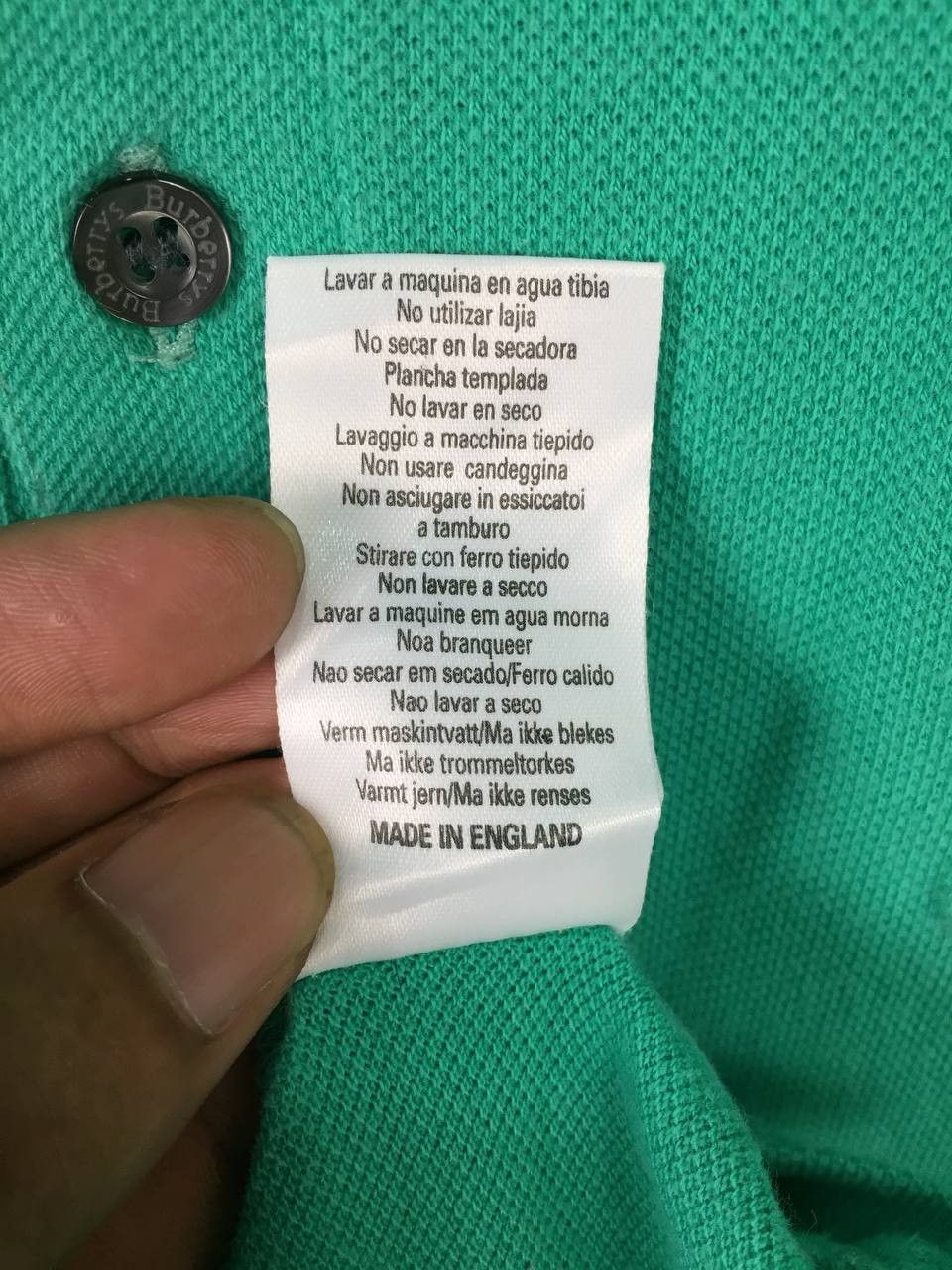 Burberry Vtg Burberrys of London Made In England Polo Tee Size US L / EU 52-54 / 3 - 7 Thumbnail