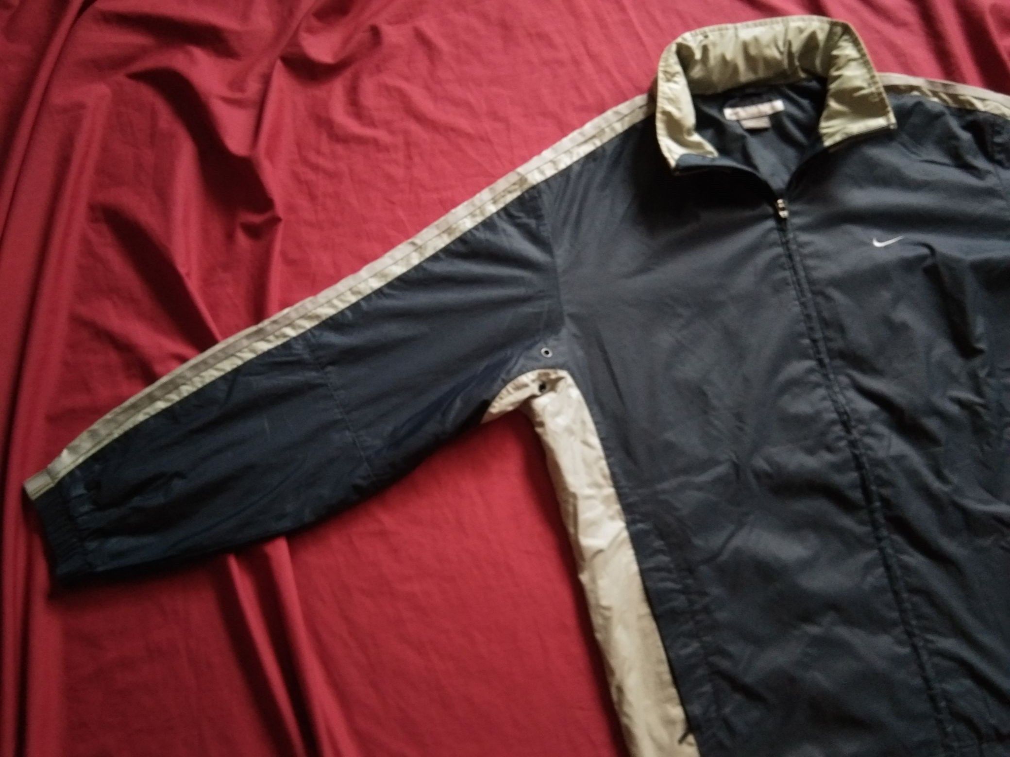 Nike VTG NIKE Swoosh Lined Jacket Coat 2000s Y2K Size US L / EU 52-54 / 3 - 5 Thumbnail