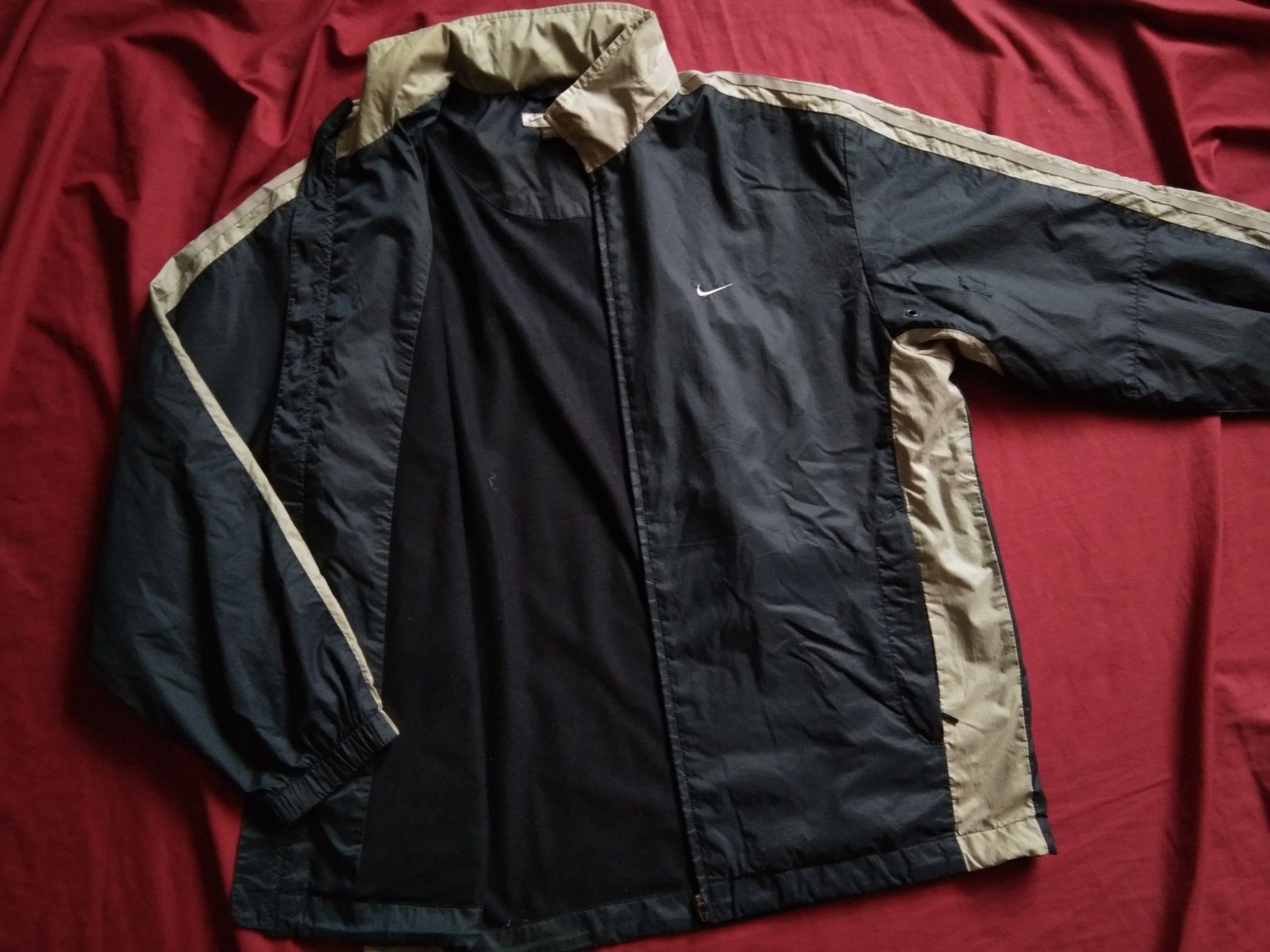 Nike VTG NIKE Swoosh Lined Jacket Coat 2000s Y2K Size US L / EU 52-54 / 3 - 1 Thumbnail