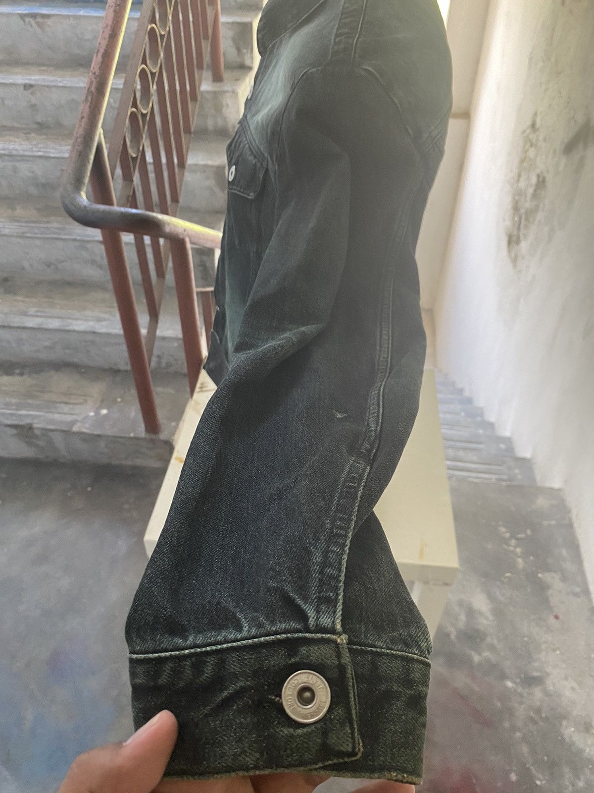 Designer × Versace × Versace Jeans Couture VERSACE JEANS COUTURE JEANS DENIM JACKET LEATHER AT BOTTOM Size US S / EU 44-46 / 1 - 4 Thumbnail