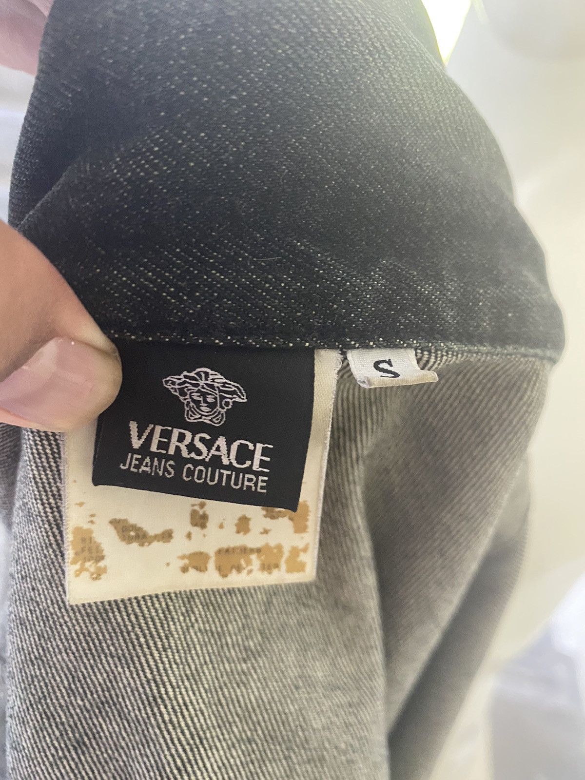 Designer × Versace × Versace Jeans Couture VERSACE JEANS COUTURE JEANS DENIM JACKET LEATHER AT BOTTOM Size US S / EU 44-46 / 1 - 11 Thumbnail