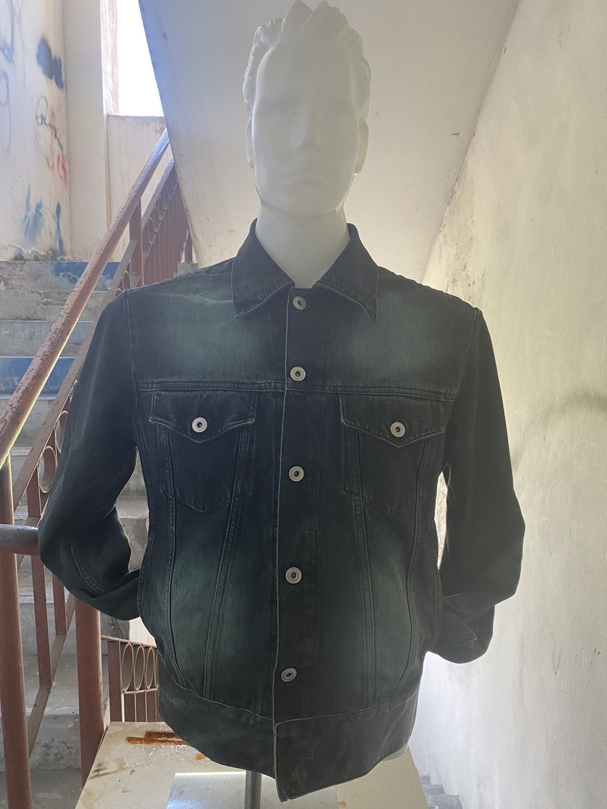 Designer × Versace × Versace Jeans Couture VERSACE JEANS COUTURE JEANS DENIM JACKET LEATHER AT BOTTOM Size US S / EU 44-46 / 1 - 2 Thumbnail