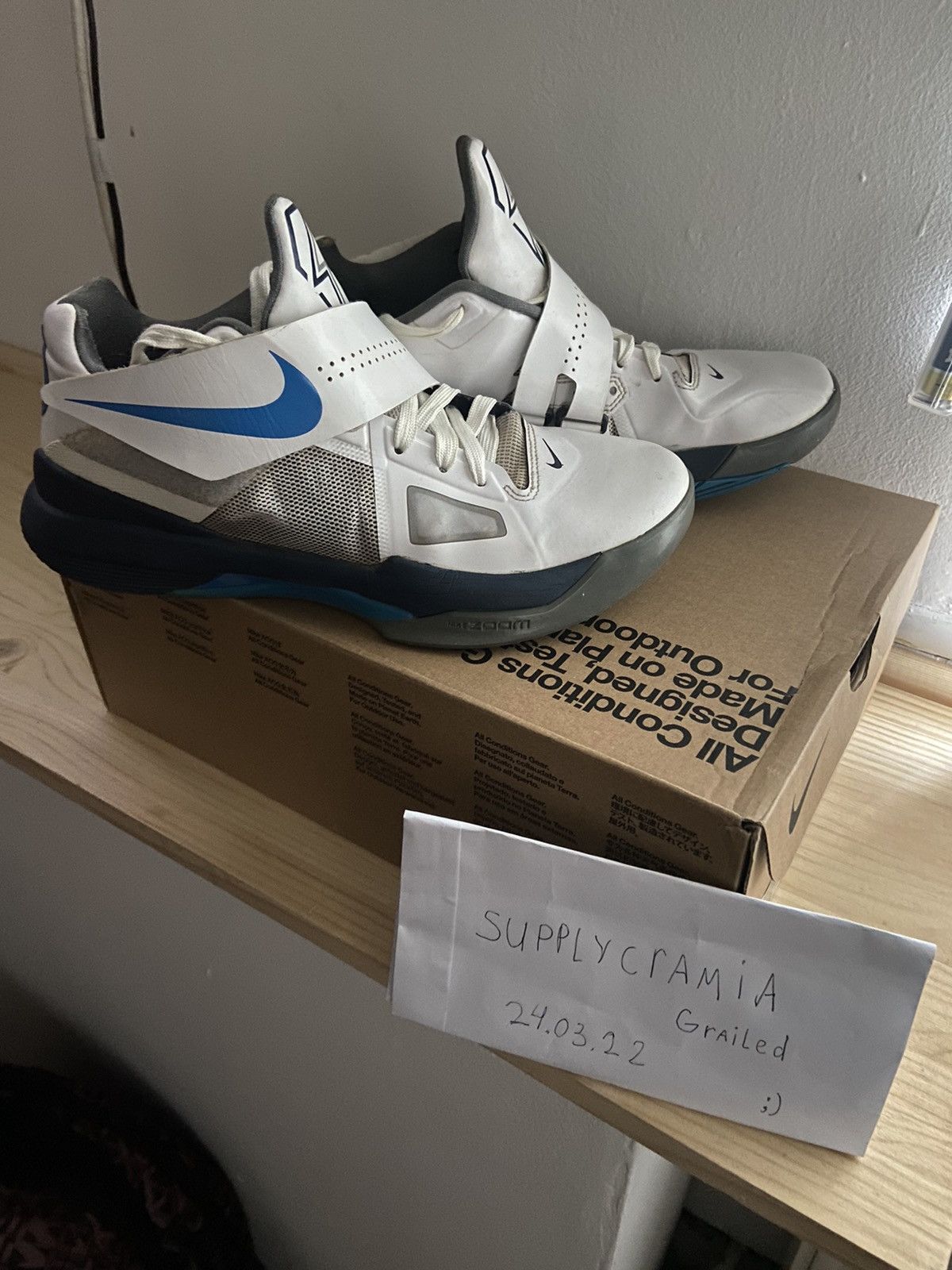Nike Nine Days Denim Vintage Nike zoom KD 4 Kevin durant 2010 Grailed