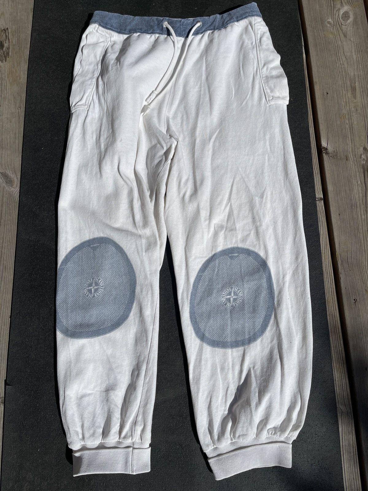 image of Stone Island Vintage Sweatpants in Blue, Men's (Size 30)