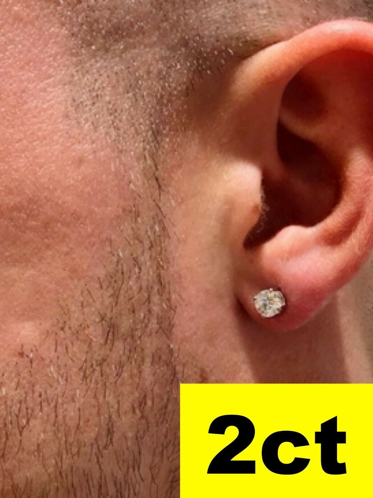 Other Real Moissanite Studs 0.2-2ct 14k Gold Vermeil 925 Silver Size ONE SIZE - 4 Thumbnail