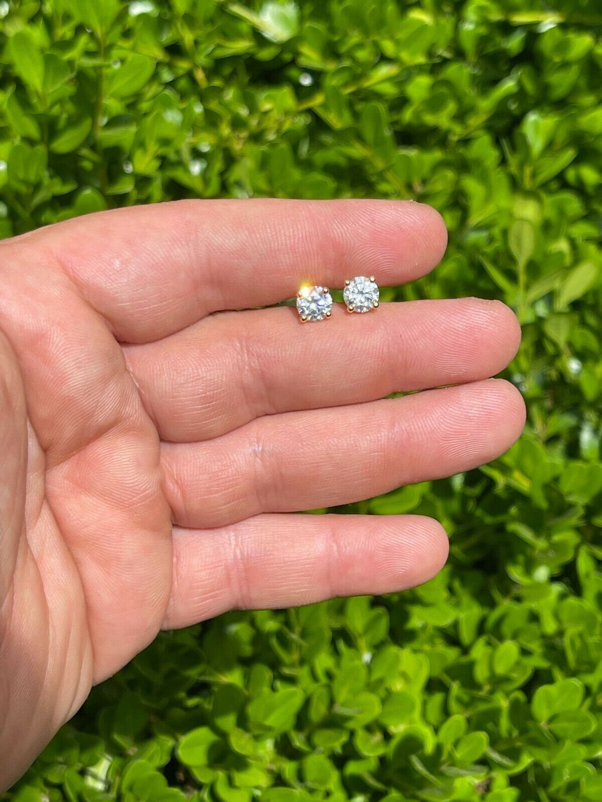 Other Real Moissanite Studs 0.2-2ct 14k Gold Vermeil 925 Silver Size ONE SIZE - 11 Thumbnail