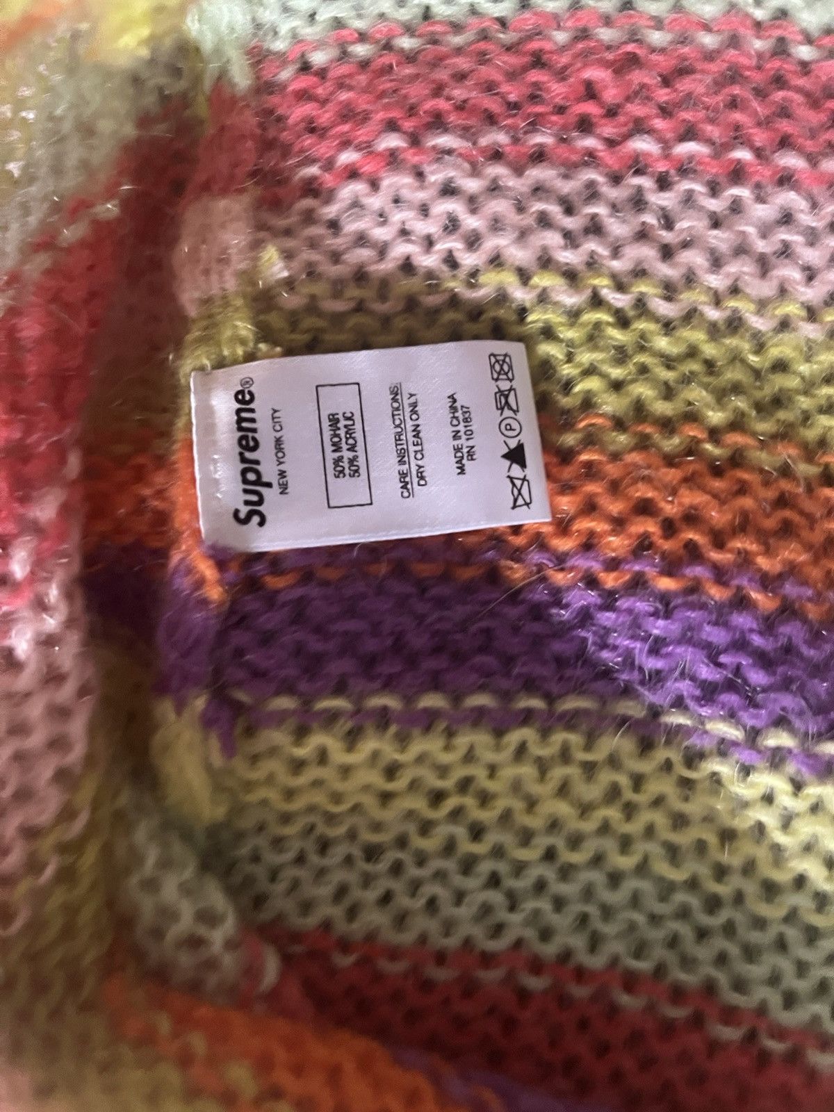 Supreme Supreme Stripe Mohair Sweater Size US XL / EU 56 / 4 - 4 Thumbnail
