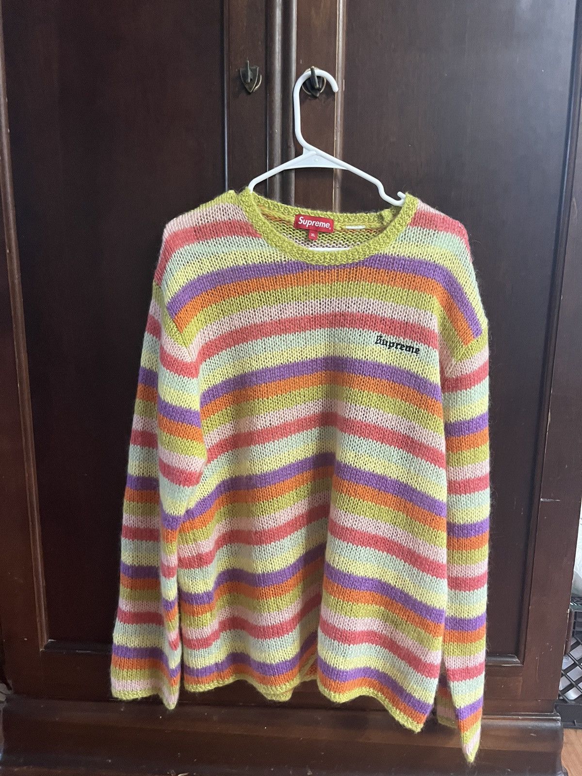 Supreme Supreme Stripe Mohair Sweater | Grailed