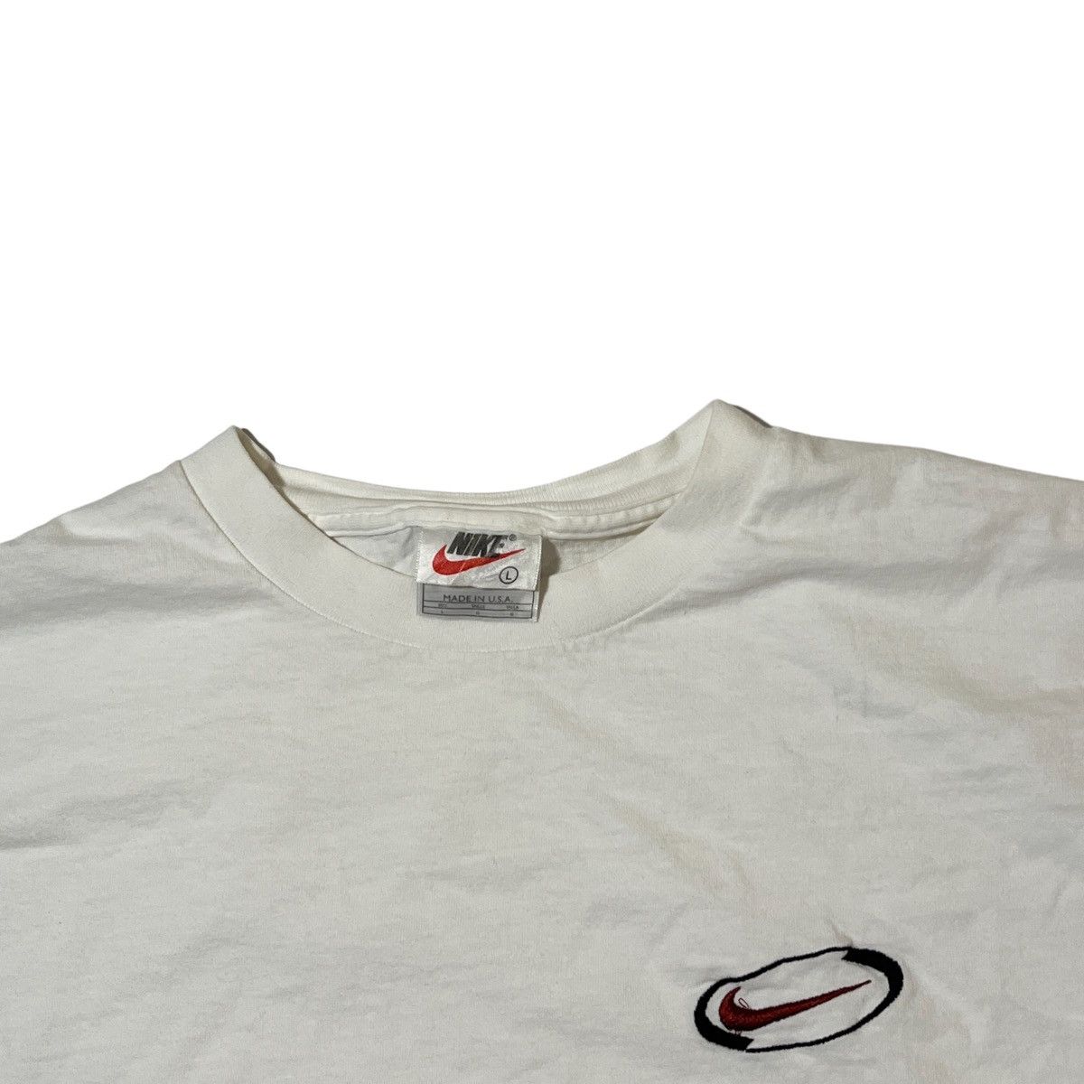 Nike × Vintage 90s Nike Swoosh Longsleeve Size US L / EU 52-54 / 3 - 2 Thumbnail
